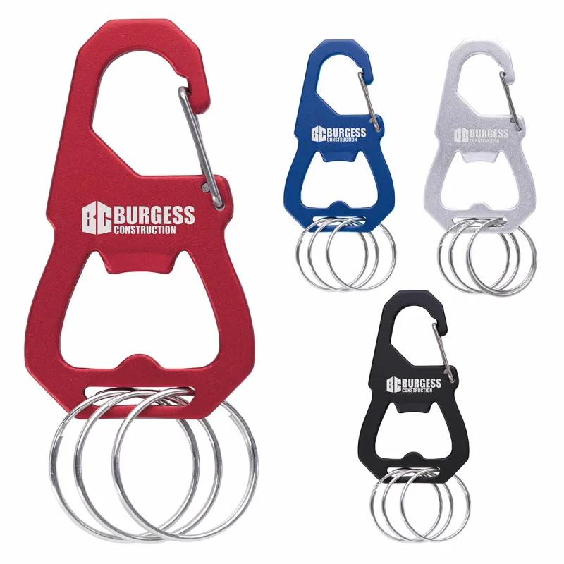 3 Keyring Carabiner with Bottle Opener 1 of 8