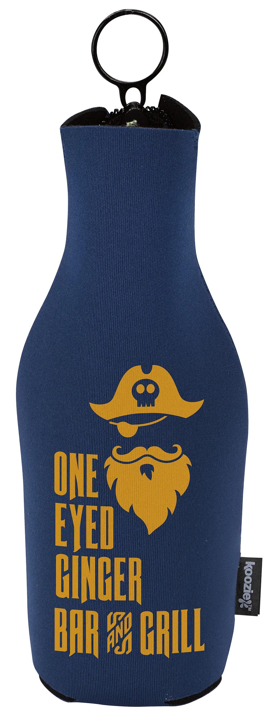 Koozie® Neoprene Zip-Up Bottle Cooler 3 of 56