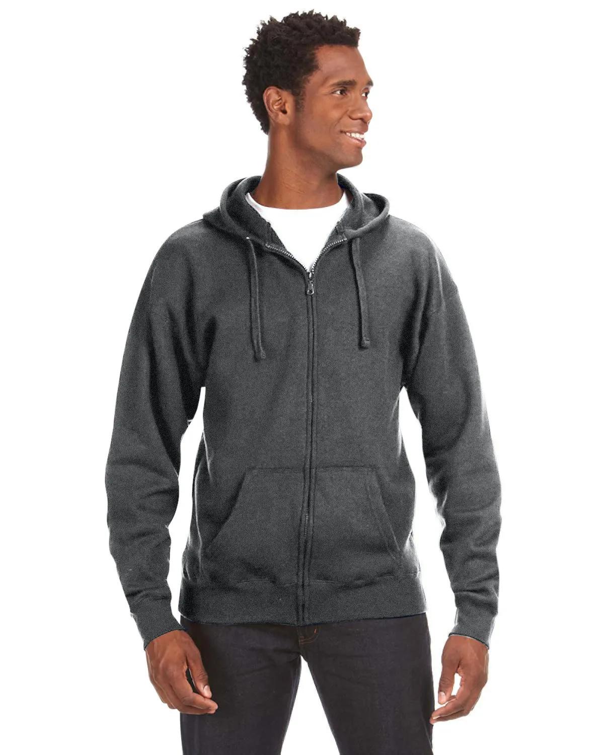 Adult Premium Full-Zip Fleece Hooded Sweatshirt 3 of 14