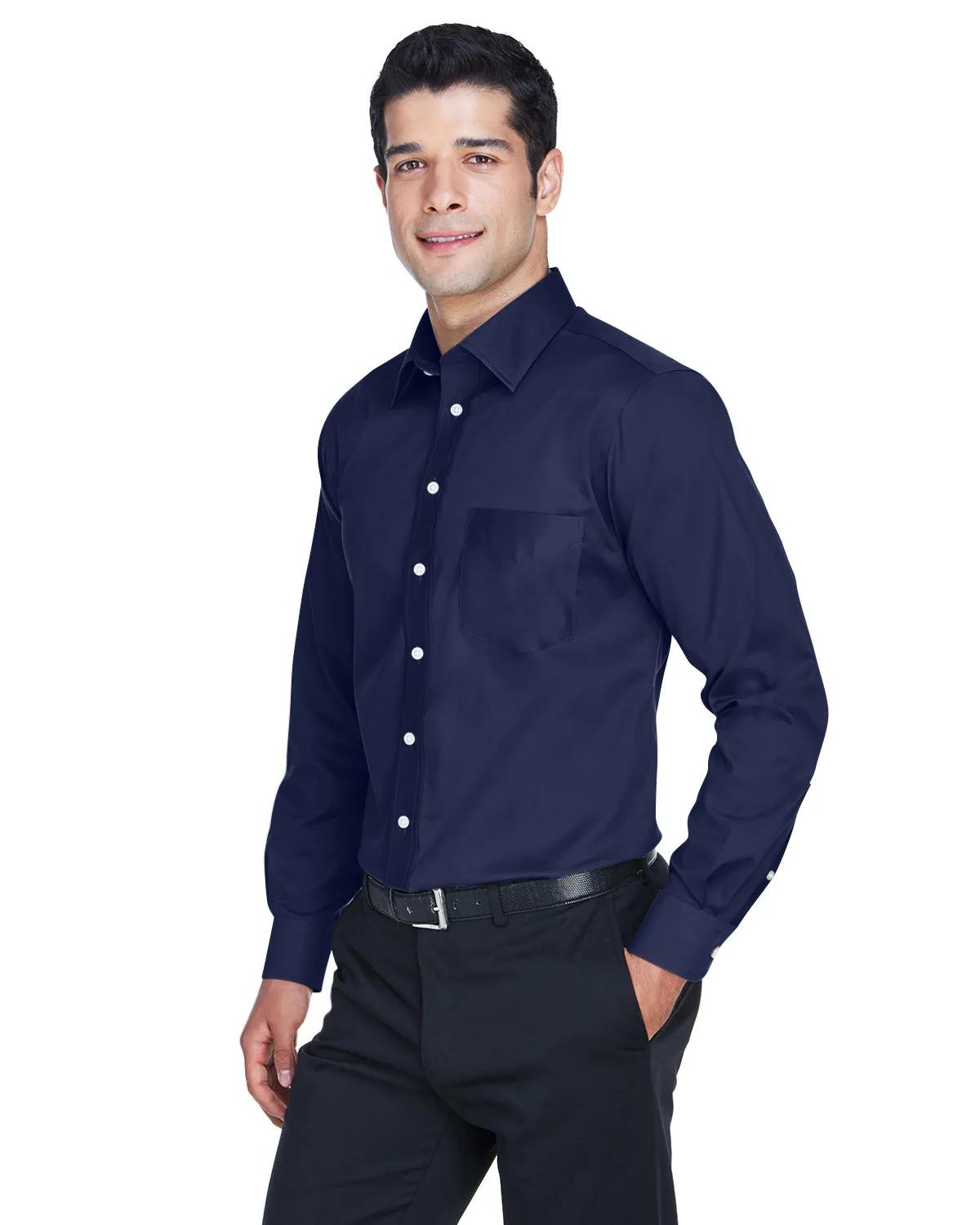 Men's Crown Collection® Tall Solid Stretch Twill Woven Shirt 27 of 27