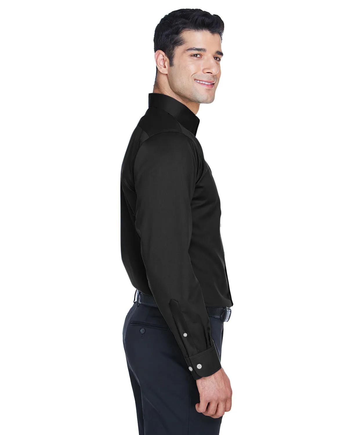 Men's Crown Collection® Tall Solid Stretch Twill Woven Shirt 6 of 27