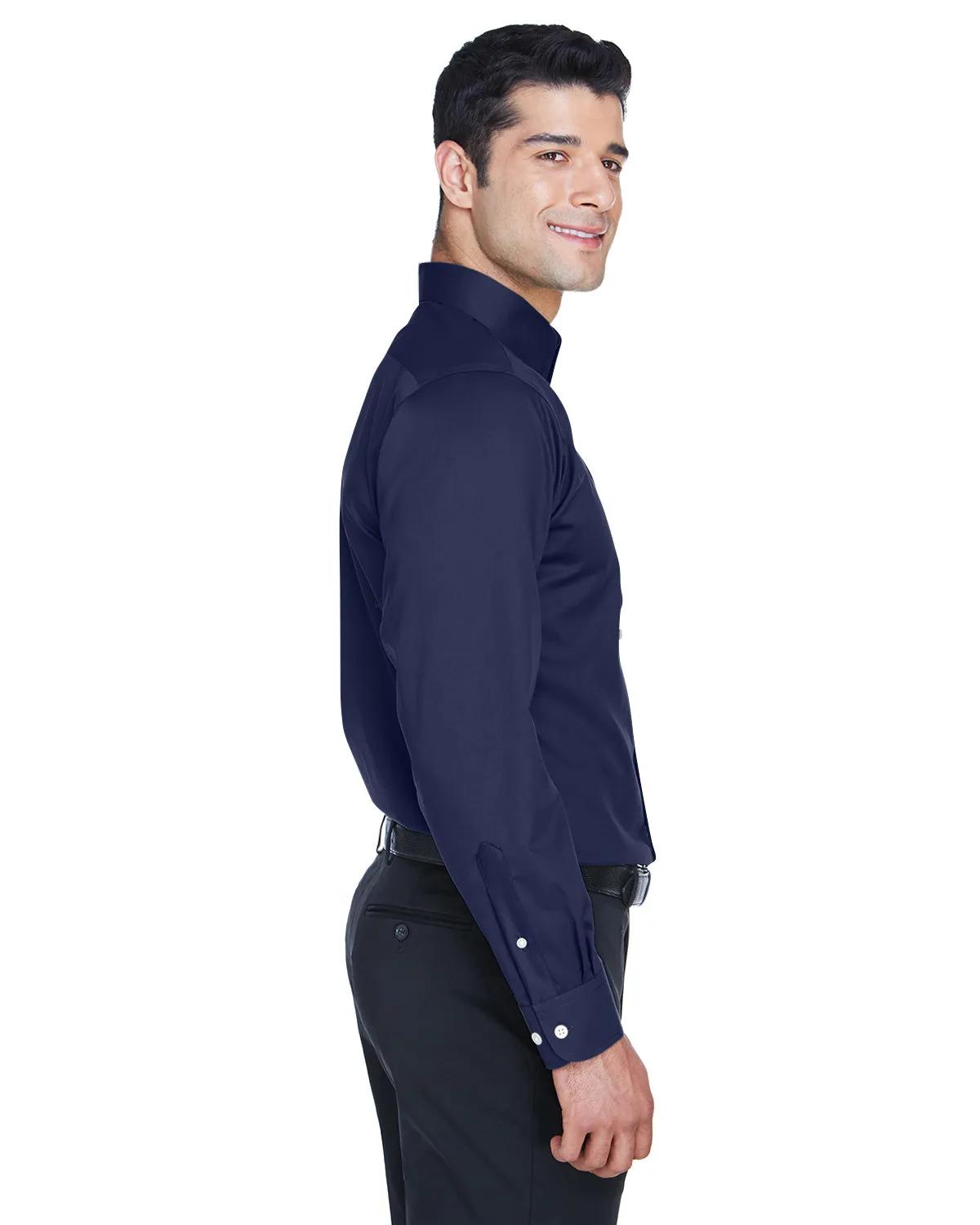 Men's Crown Collection® Tall Solid Stretch Twill Woven Shirt 11 of 27