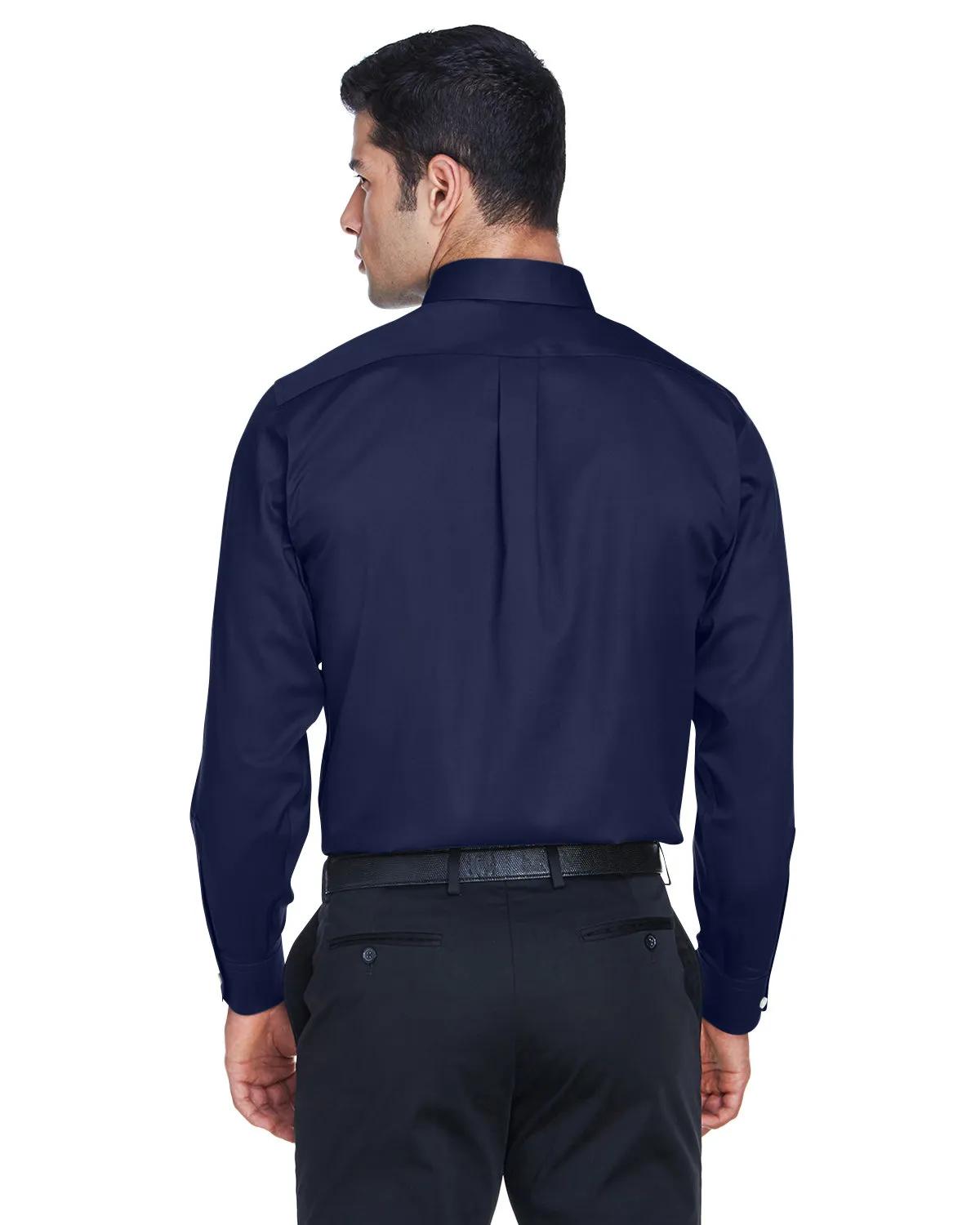 Men's Crown Collection® Tall Solid Stretch Twill Woven Shirt 19 of 27