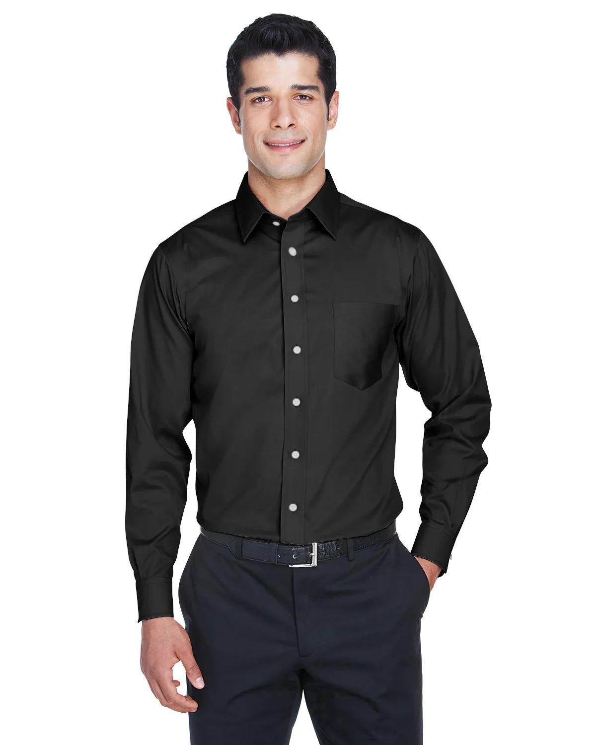 Men's Crown Collection® Tall Solid Stretch Twill Woven Shirt