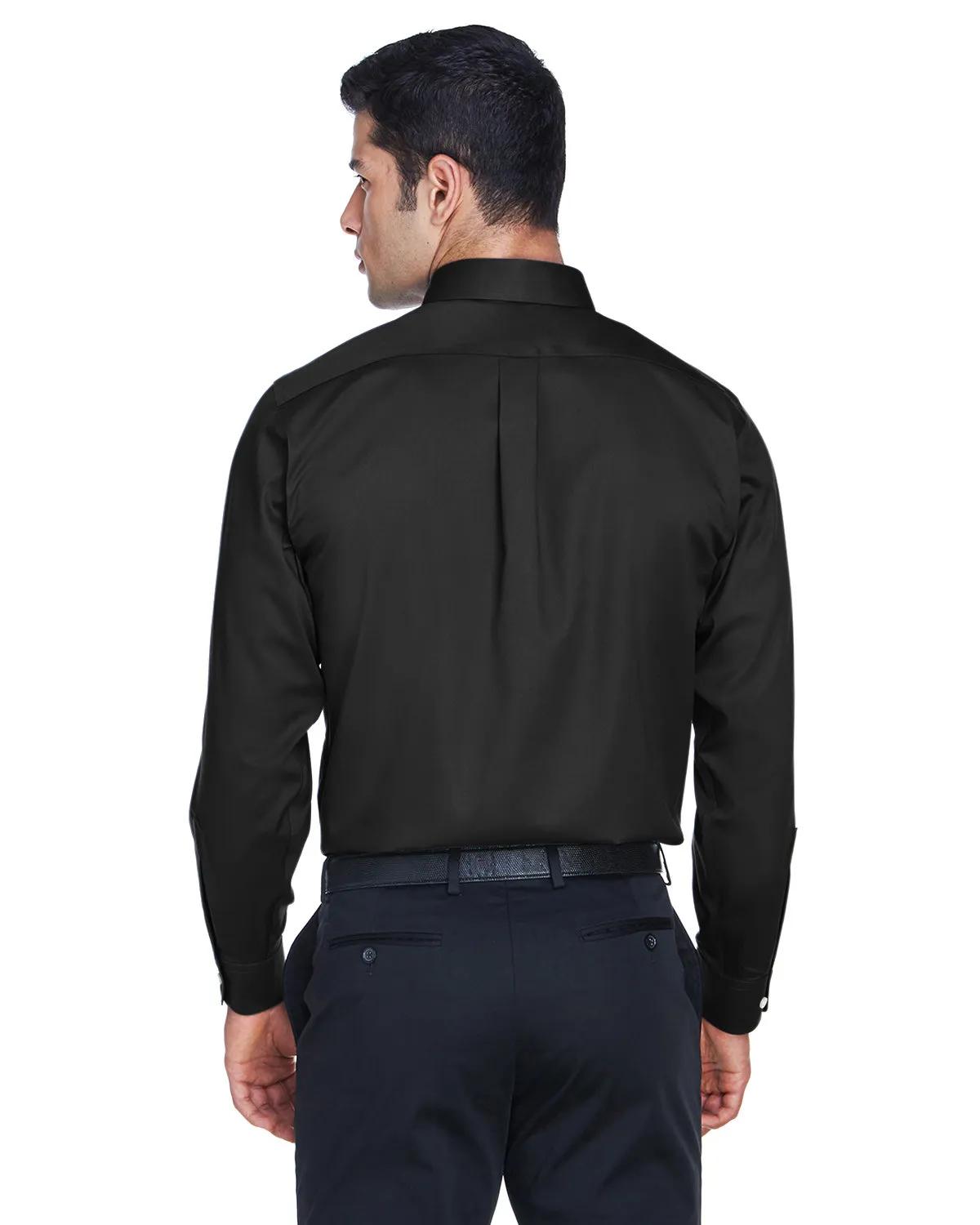 Men's Crown Collection® Tall Solid Stretch Twill Woven Shirt 14 of 27