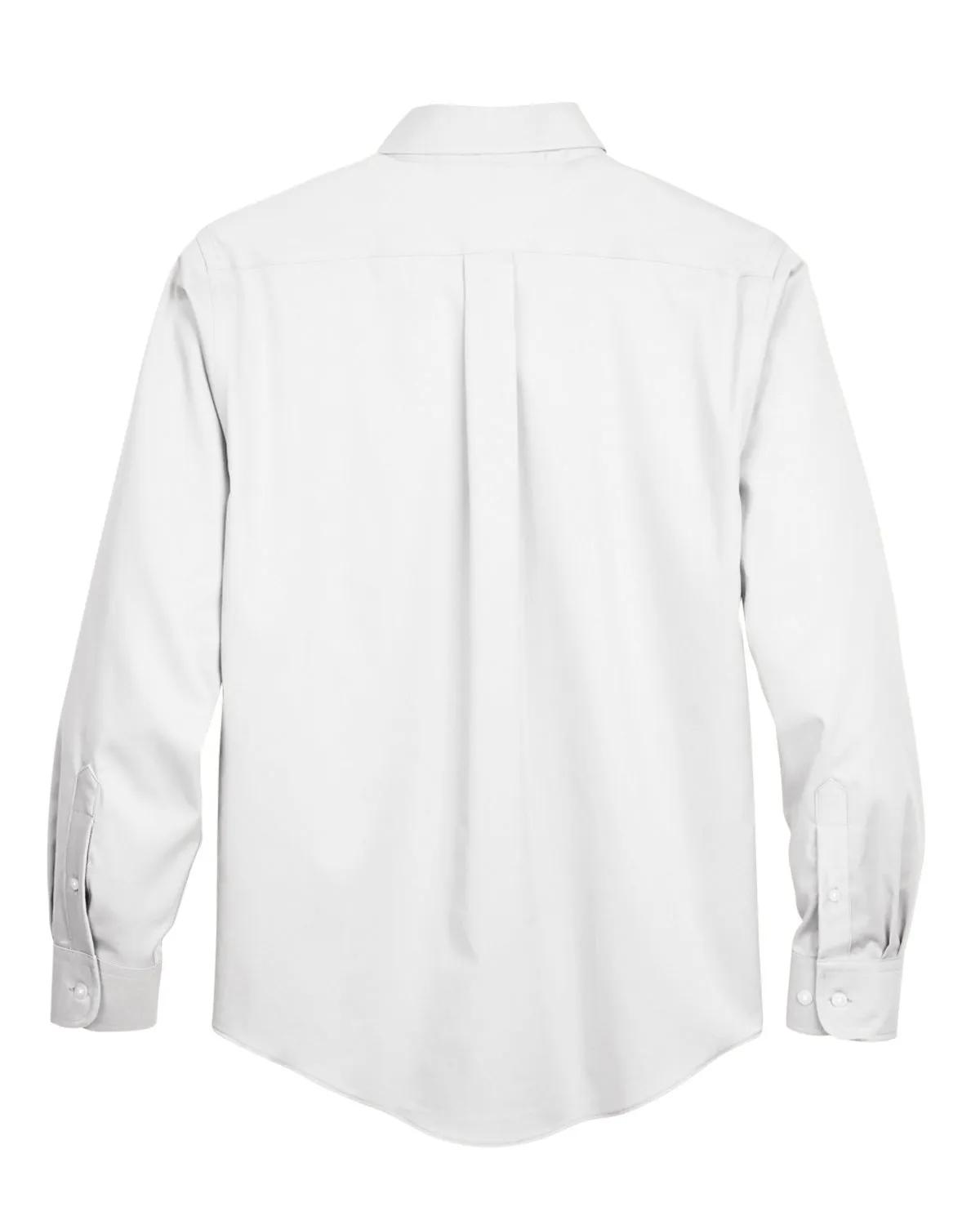 Men's Crown Collection® Tall Solid Stretch Twill Woven Shirt 4 of 27