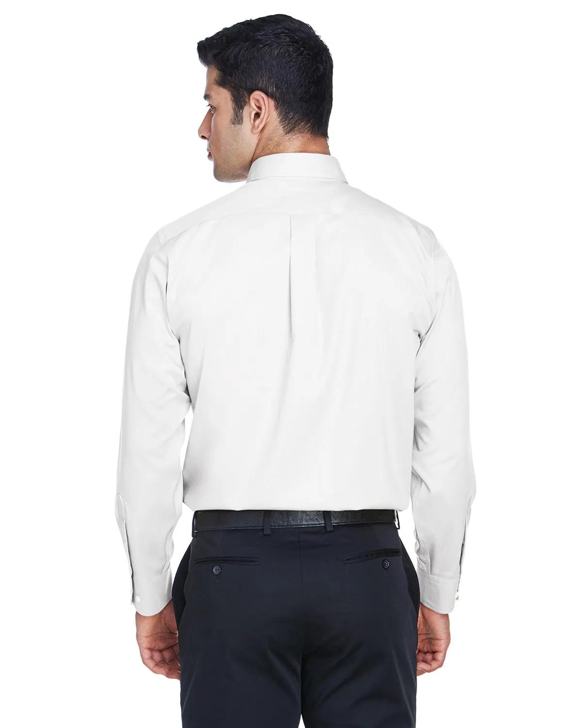 Men's Crown Collection® Tall Solid Stretch Twill Woven Shirt 25 of 27