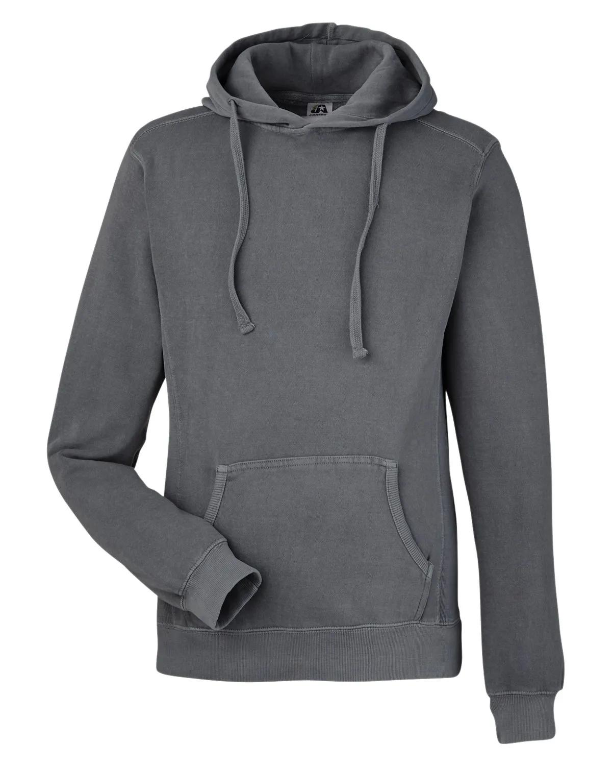 Unisex Pigment Dyed Fleece Hooded Sweatshirt 1 of 35