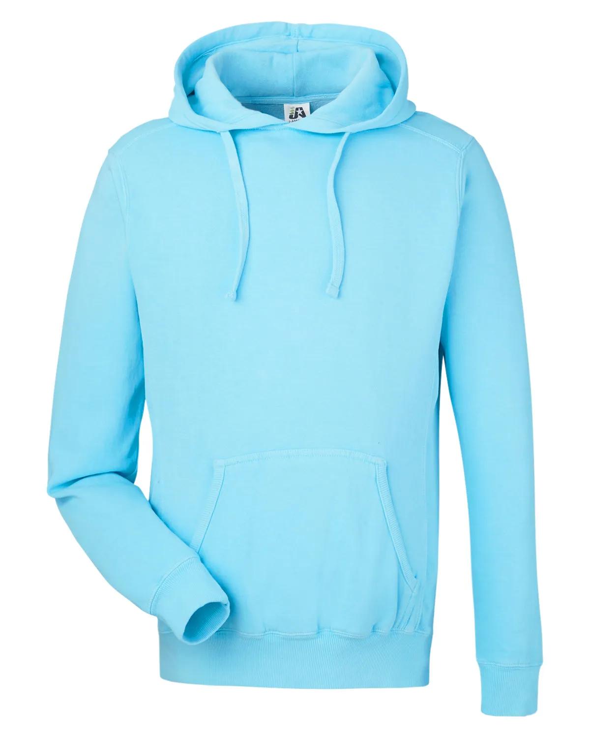 Unisex Pigment Dyed Fleece Hooded Sweatshirt 2 of 35