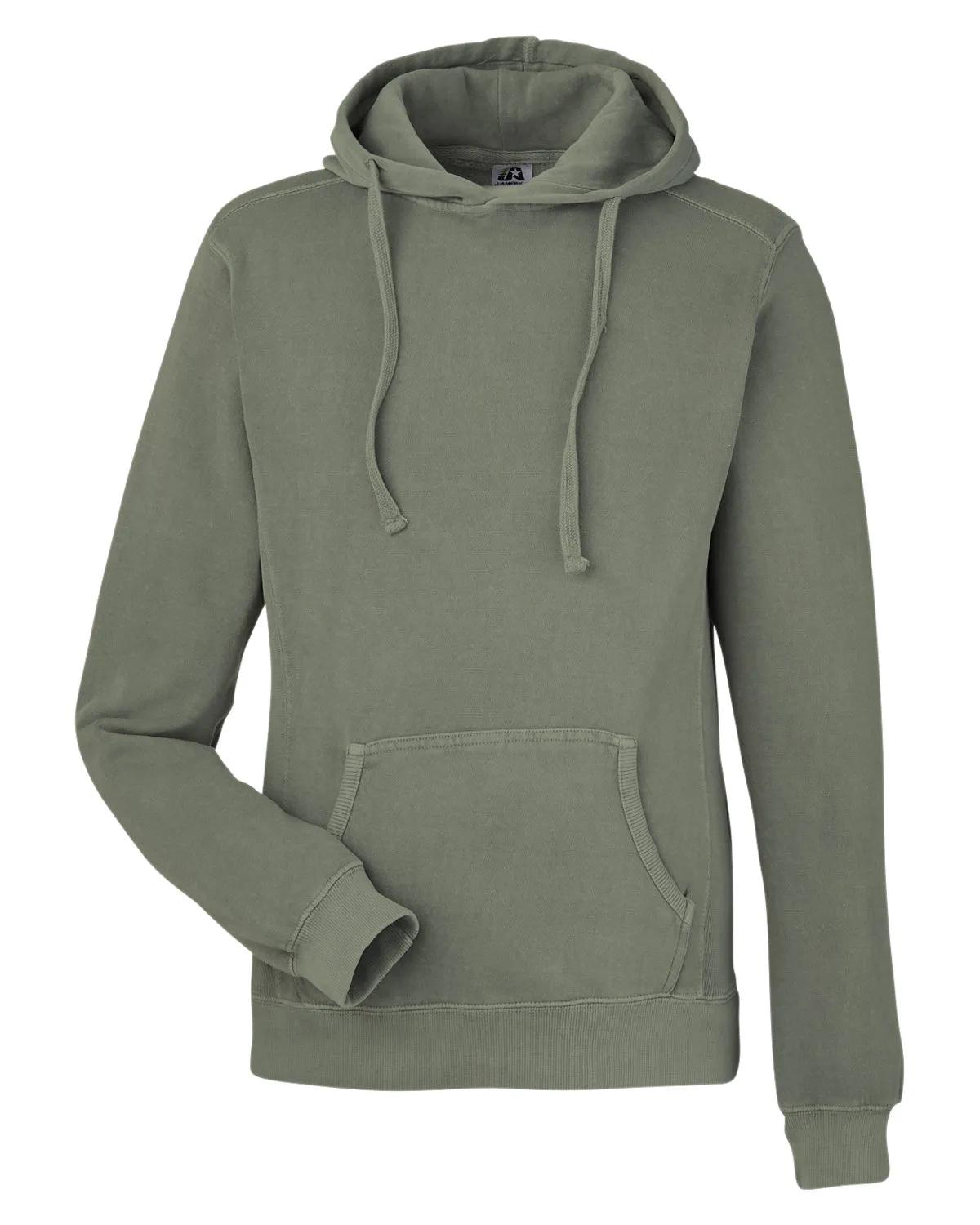 Unisex Pigment Dyed Fleece Hooded Sweatshirt 2 of 35