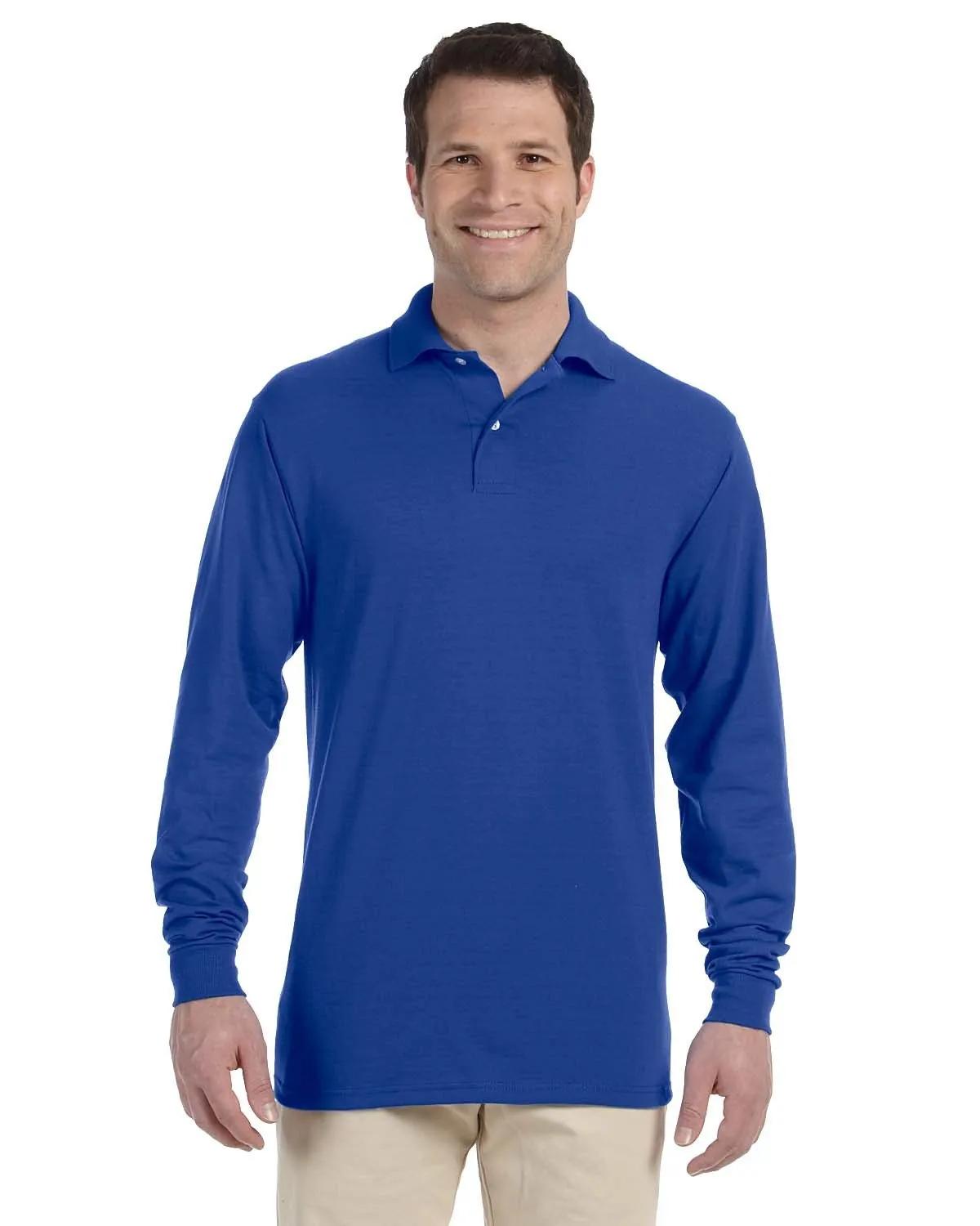 Adult SpotShield™ Long-Sleeve Jersey Polo 4 of 20