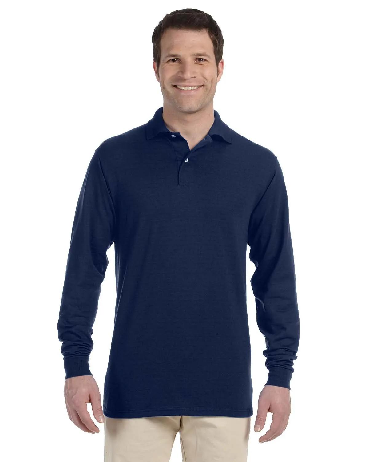 Adult SpotShield™ Long-Sleeve Jersey Polo 3 of 20