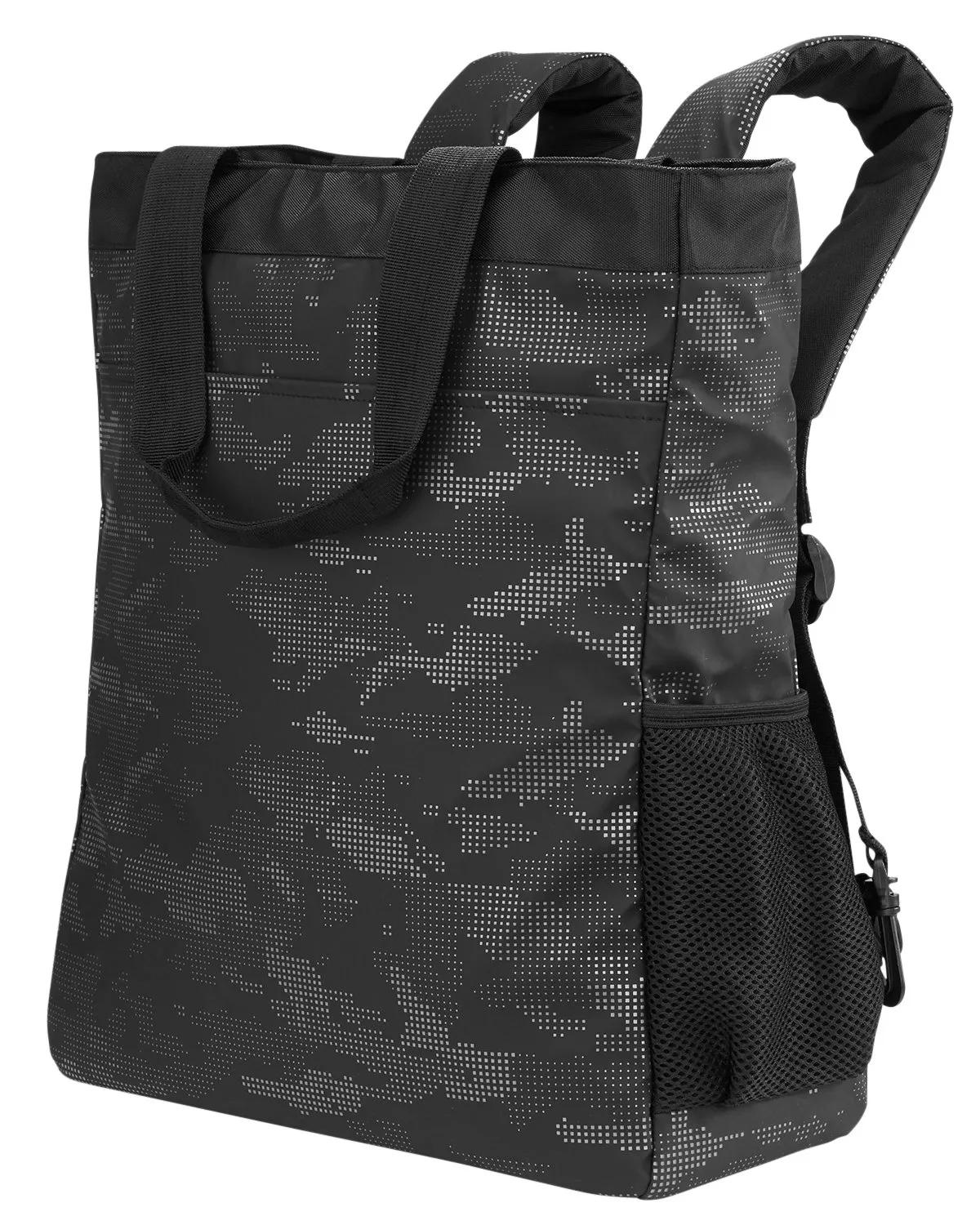 Reflective Convertible Laptop Backpack Tote Bag 9 of 19