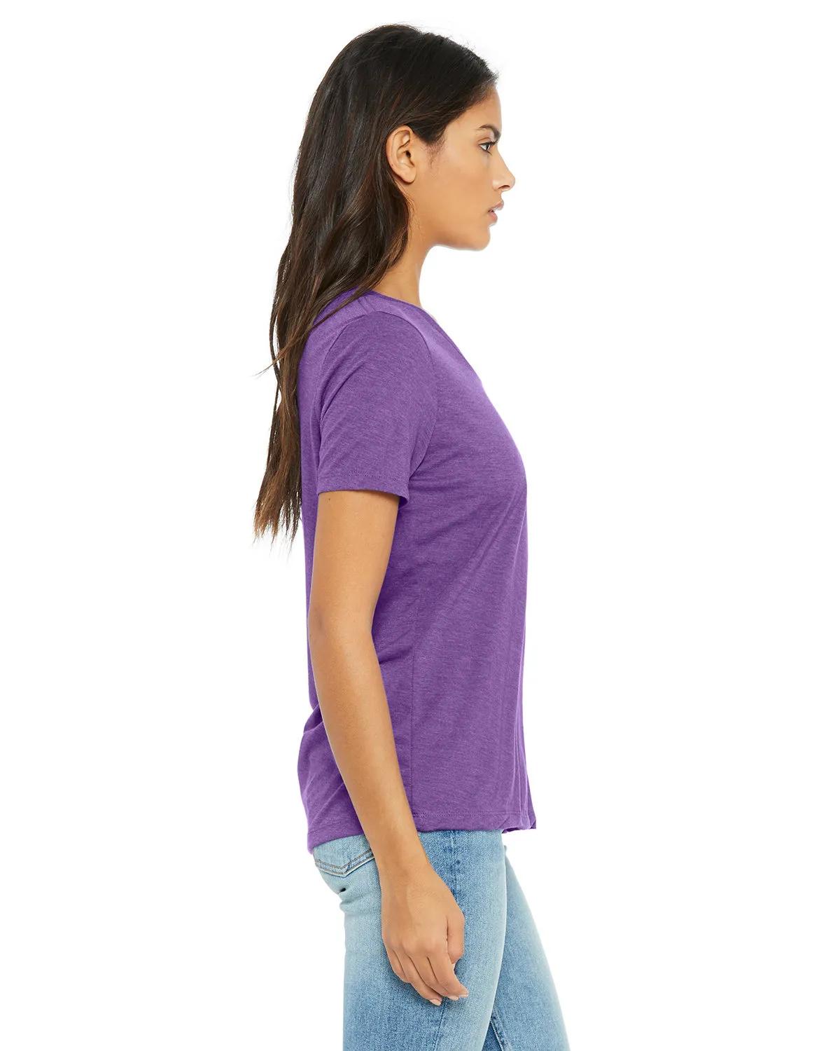 Ladies' Relaxed Triblend V-Neck T-Shirt 41 of 46