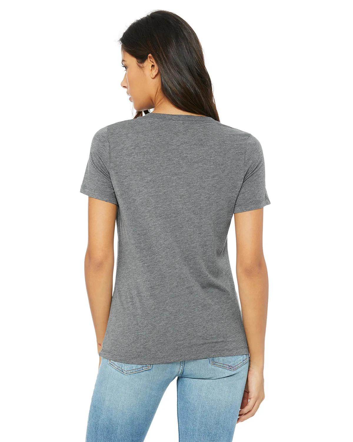 Ladies' Relaxed Triblend V-Neck T-Shirt 37 of 46