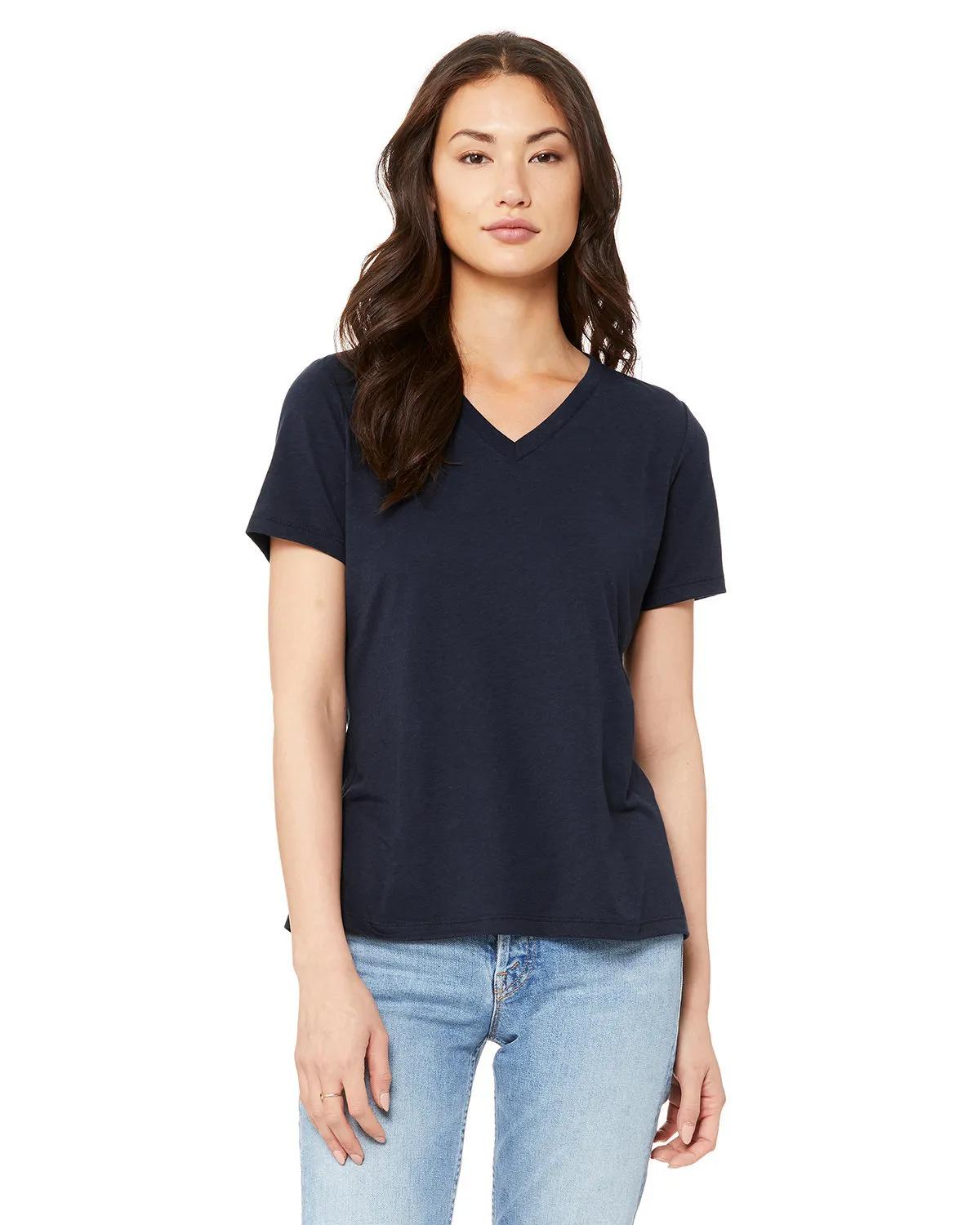 Ladies' Relaxed Triblend V-Neck T-Shirt 2 of 46