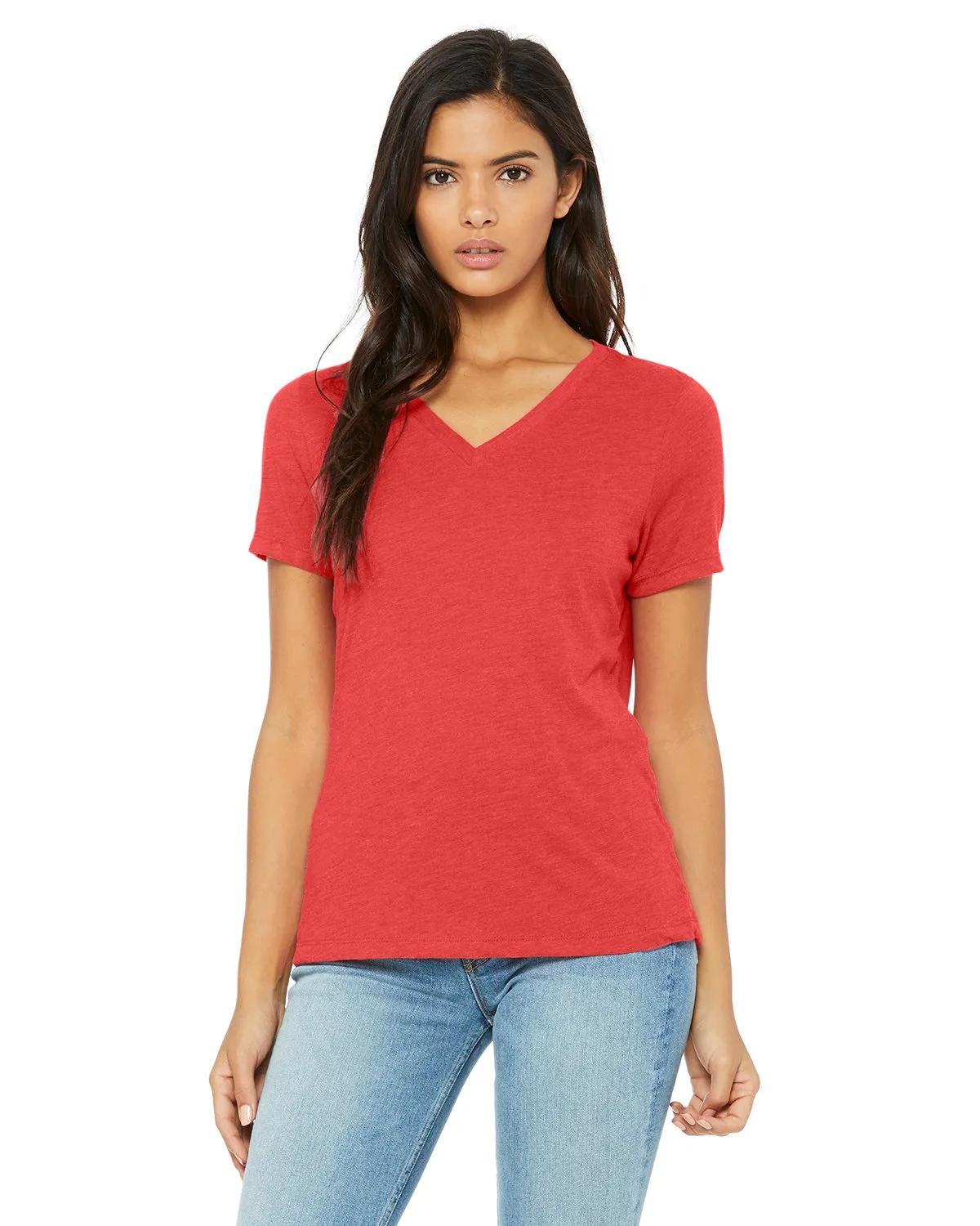 Ladies' Relaxed Triblend V-Neck T-Shirt 6 of 46