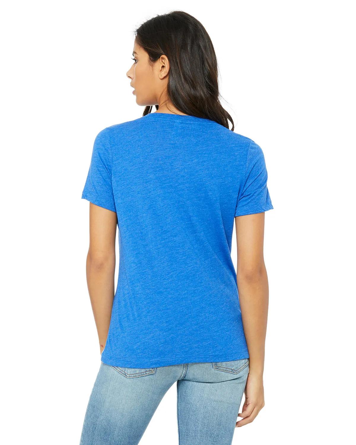 Ladies' Relaxed Triblend V-Neck T-Shirt 16 of 46