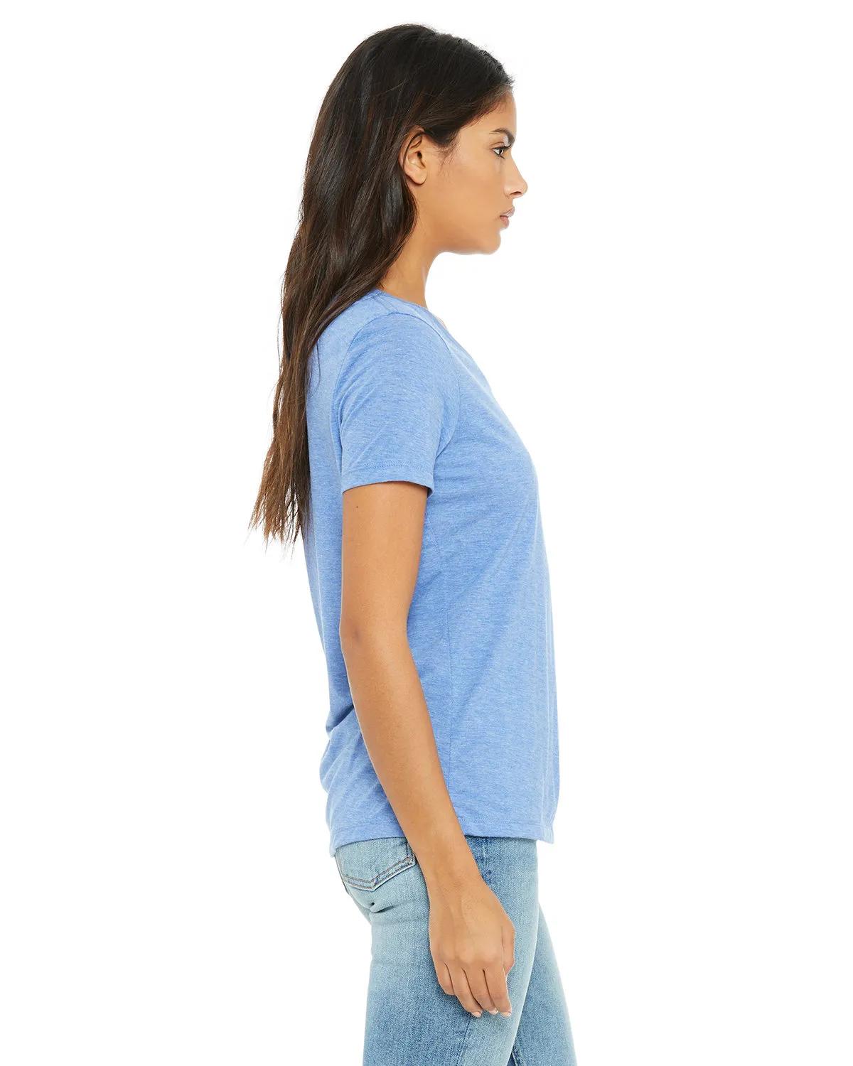 Ladies' Relaxed Triblend V-Neck T-Shirt 13 of 46