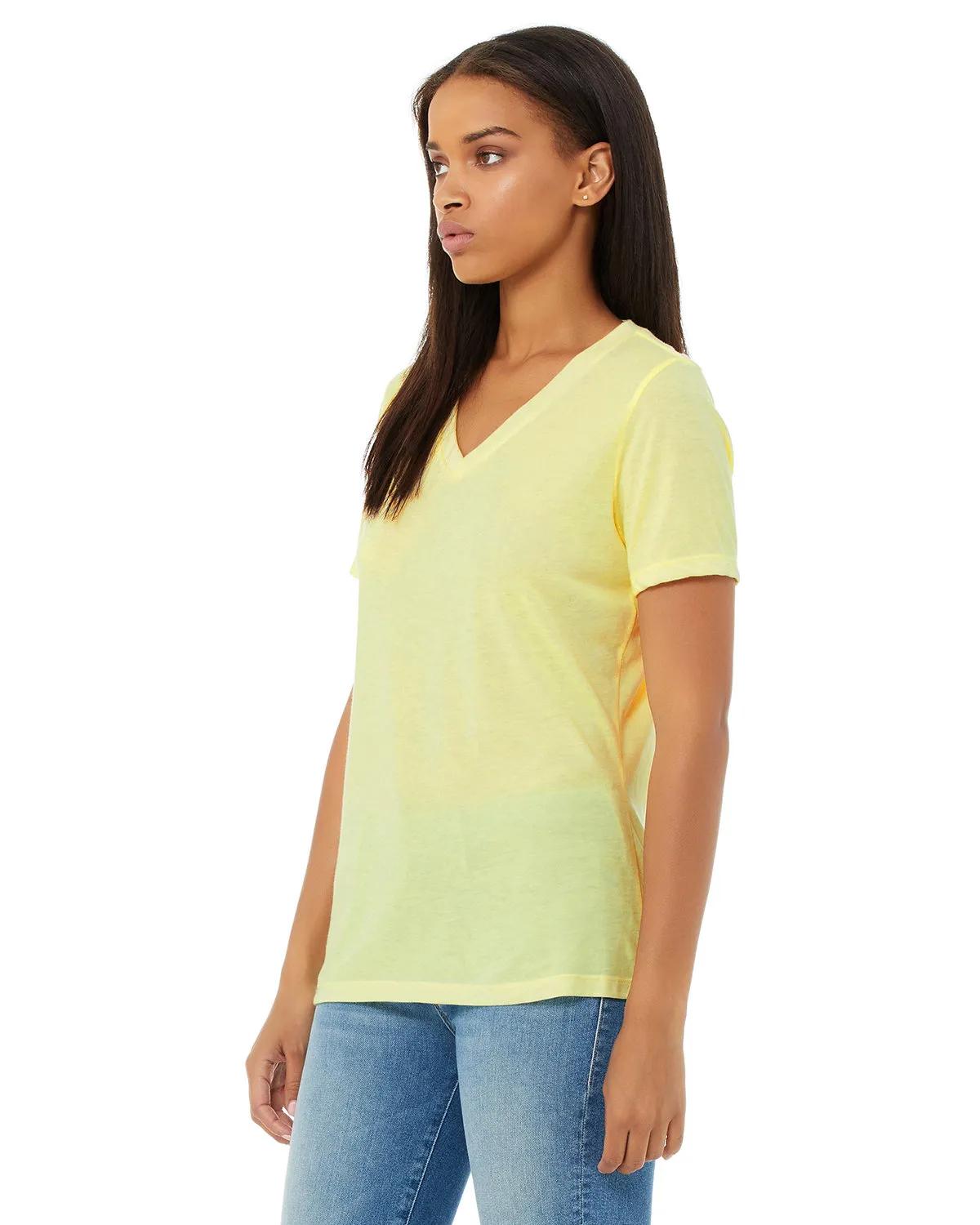 Ladies' Relaxed Triblend V-Neck T-Shirt 24 of 46