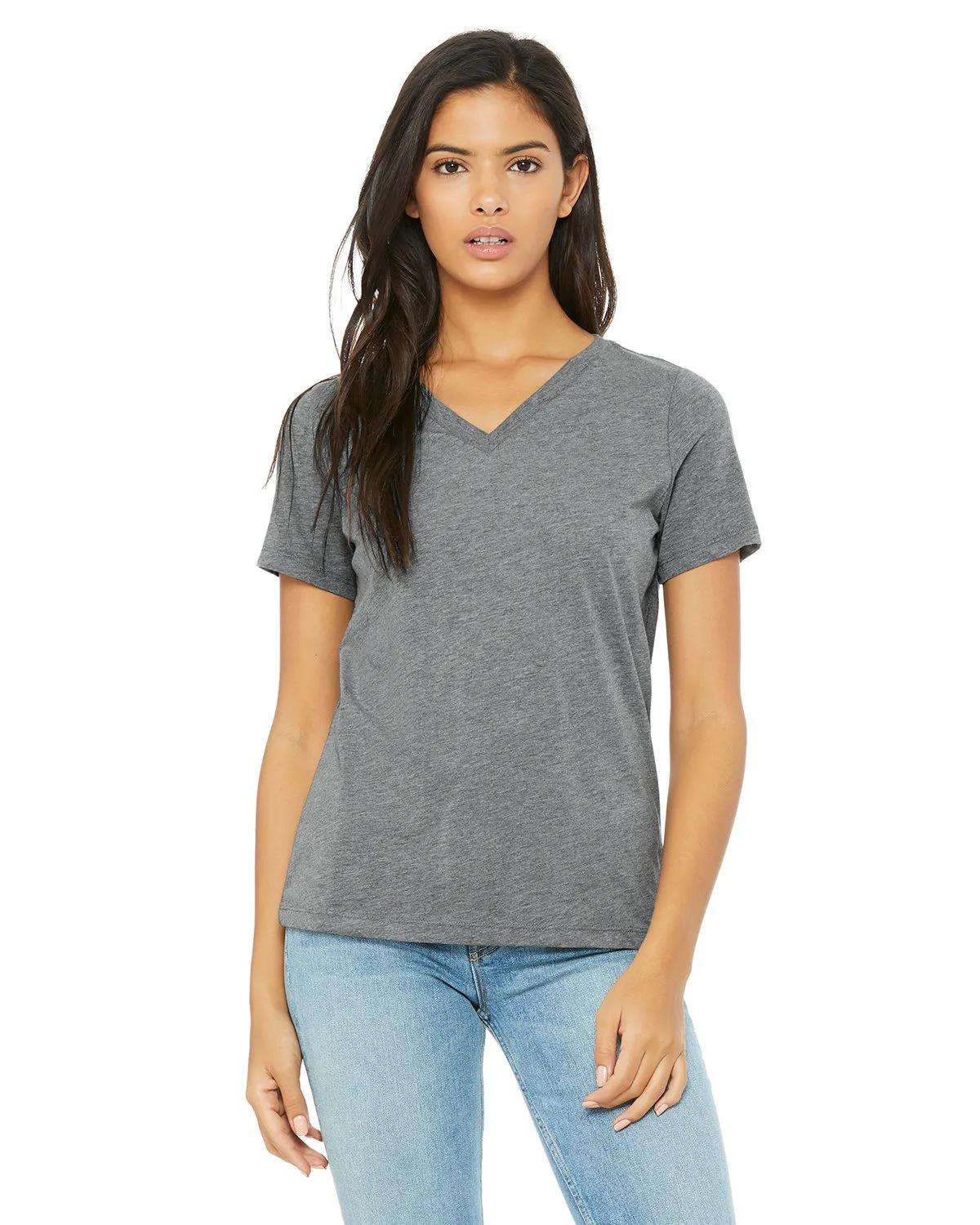 Ladies' Relaxed Triblend V-Neck T-Shirt 11 of 46