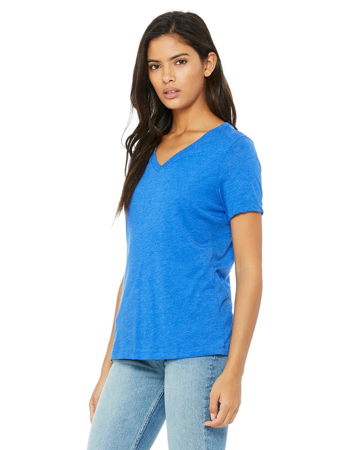 Ladies' Relaxed Triblend V-Neck T-Shirt 45 of 46