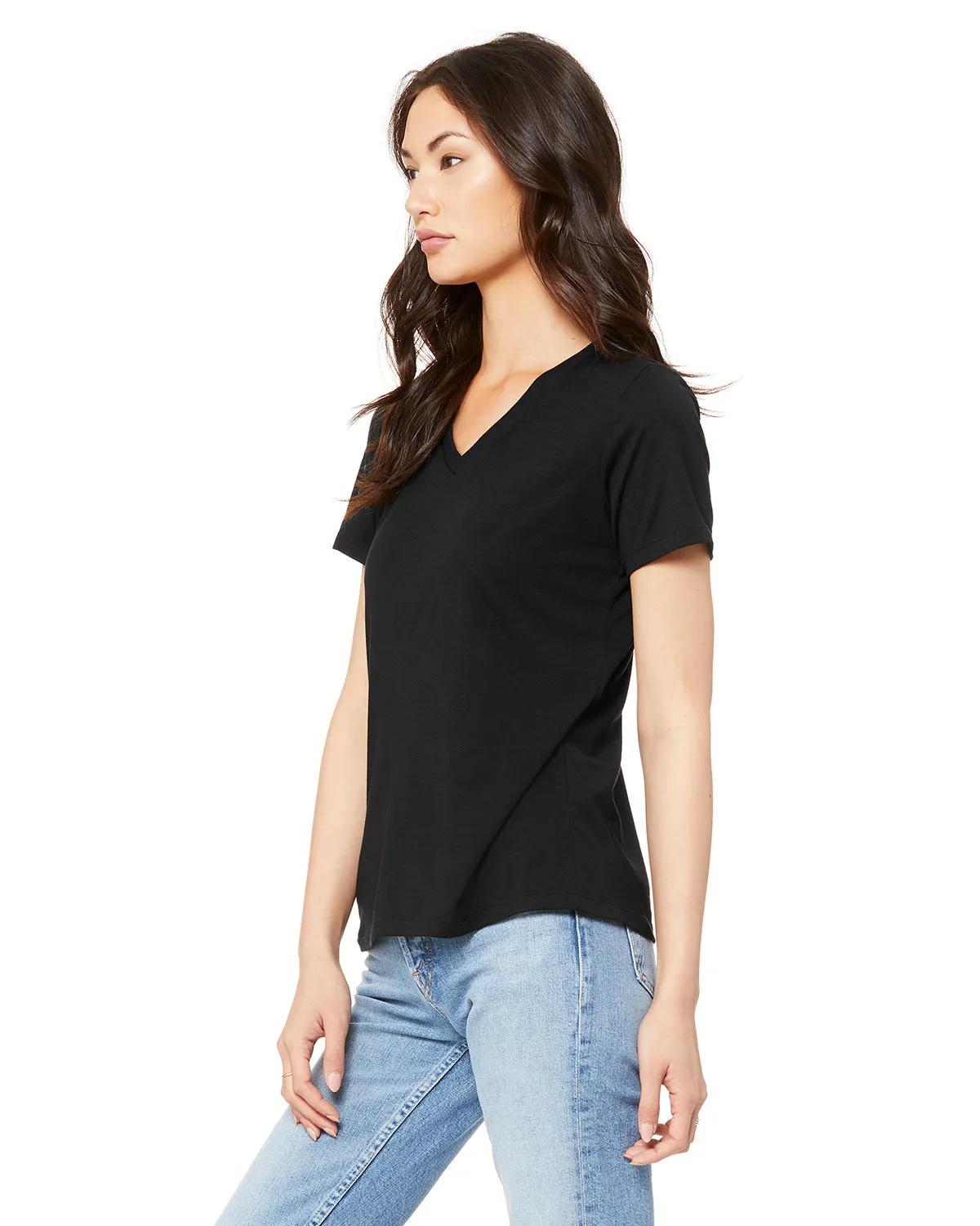 Ladies' Relaxed Triblend V-Neck T-Shirt 21 of 46