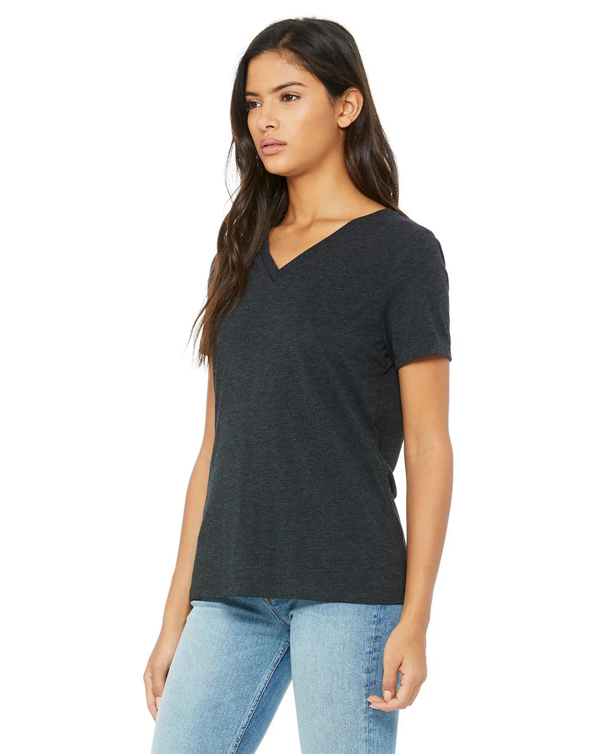 Ladies' Relaxed Triblend V-Neck T-Shirt 42 of 46