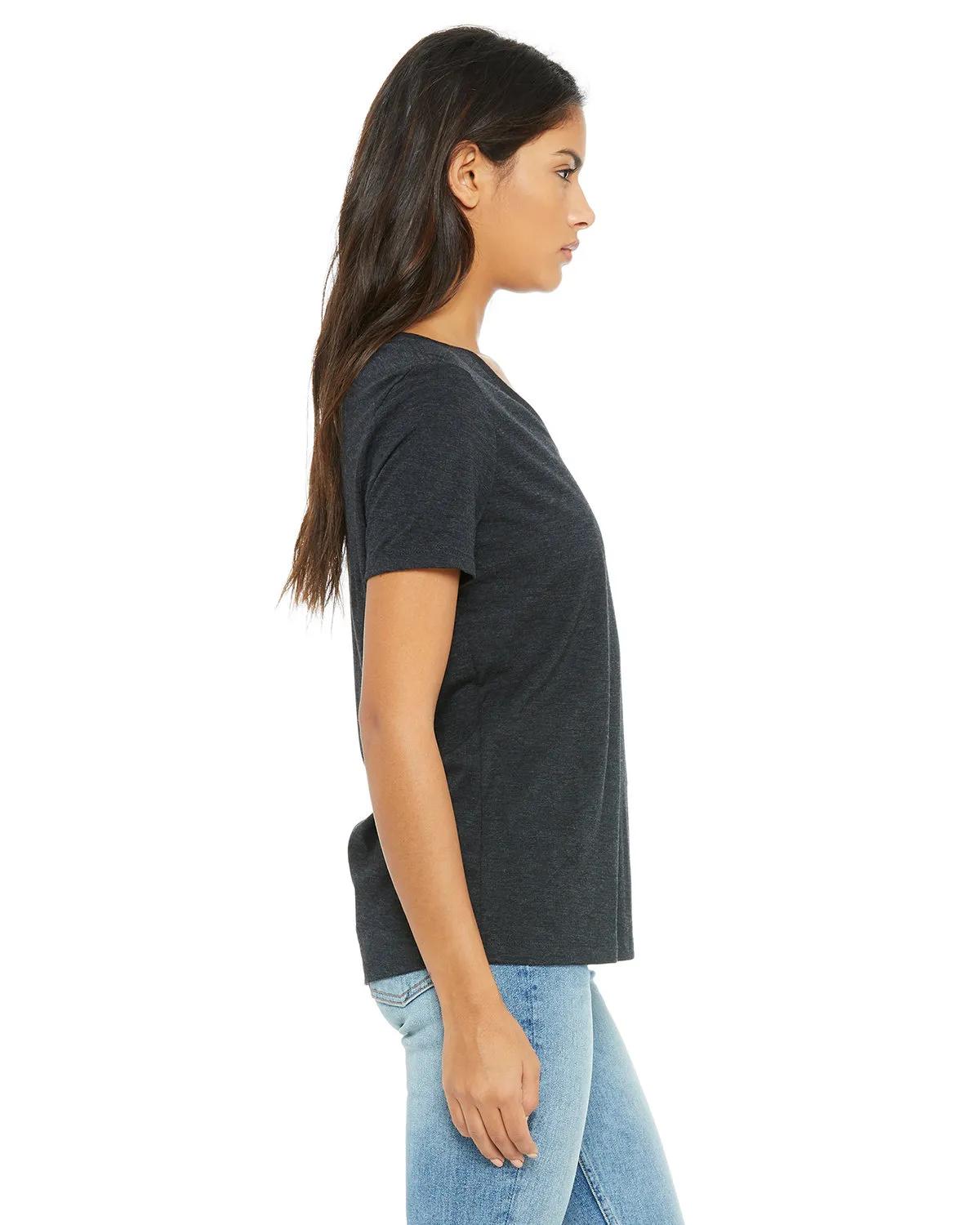 Ladies' Relaxed Triblend V-Neck T-Shirt 44 of 46