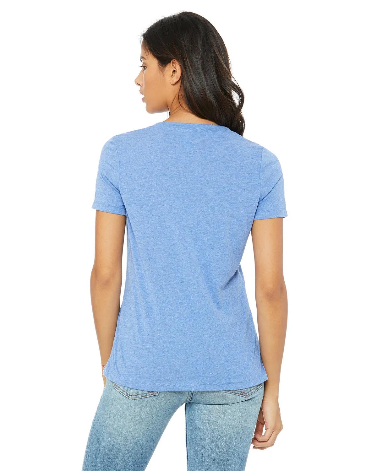 Ladies' Relaxed Triblend V-Neck T-Shirt 12 of 46