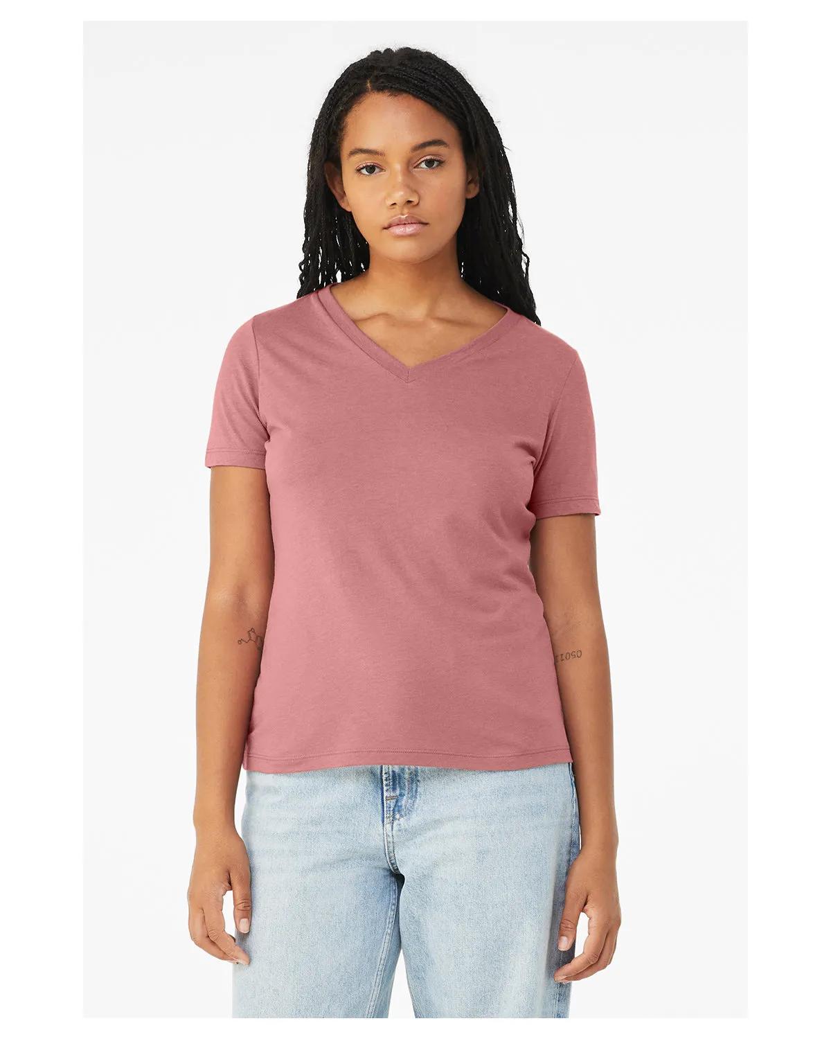 Ladies' Relaxed Triblend V-Neck T-Shirt 1 of 46