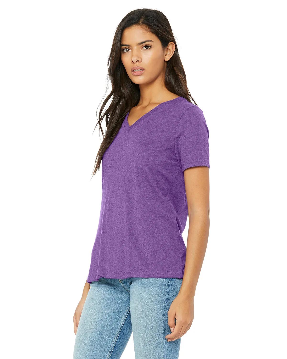 Ladies' Relaxed Triblend V-Neck T-Shirt 39 of 46