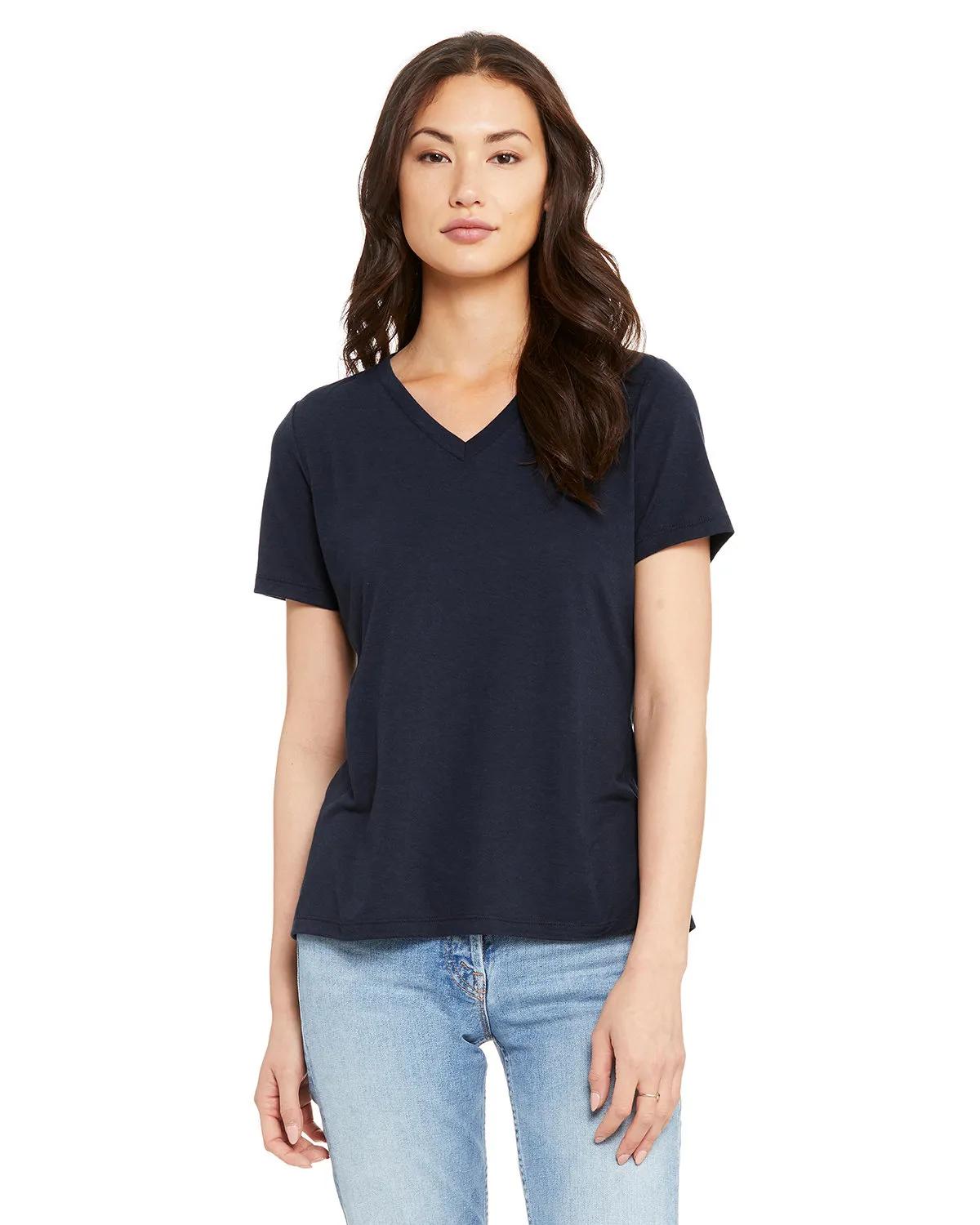 Ladies' Relaxed Triblend V-Neck T-Shirt 29 of 46