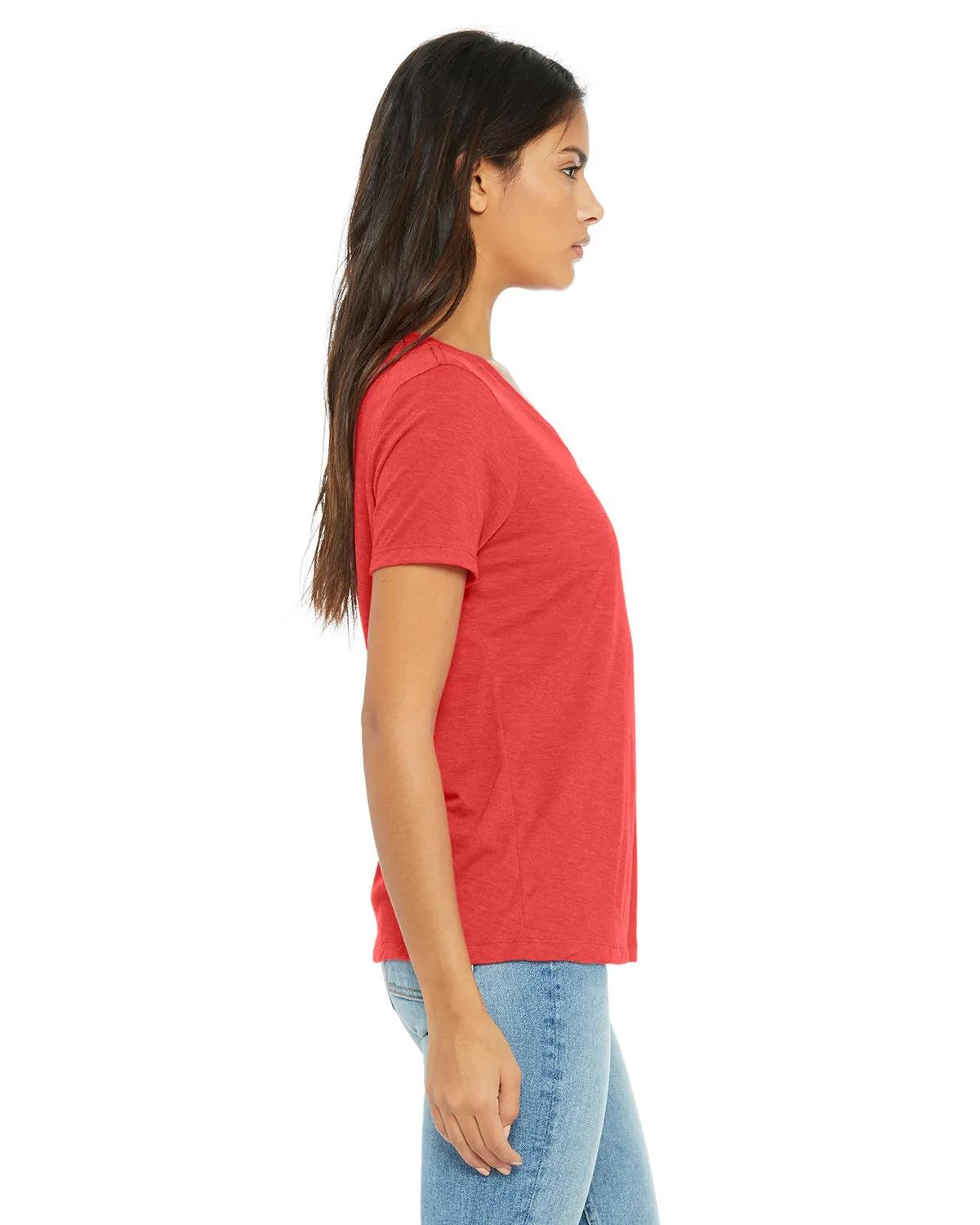 Ladies' Relaxed Triblend V-Neck T-Shirt 19 of 46