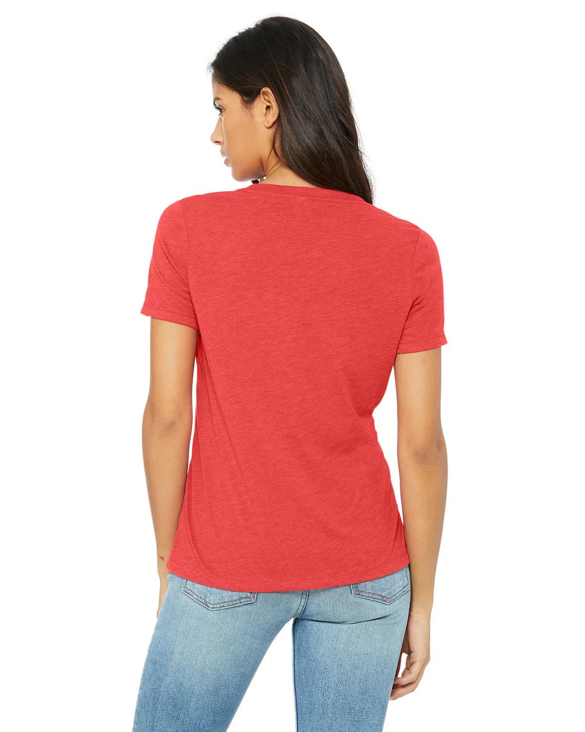 Ladies' Relaxed Triblend V-Neck T-Shirt 18 of 46