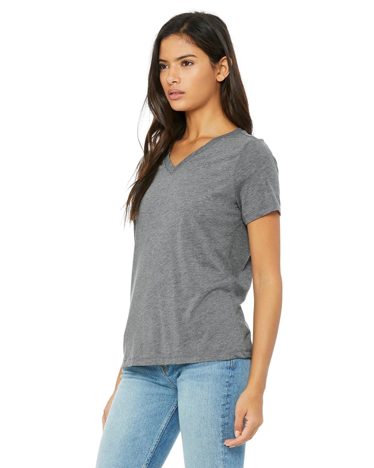 Ladies' Relaxed Triblend V-Neck T-Shirt 36 of 46