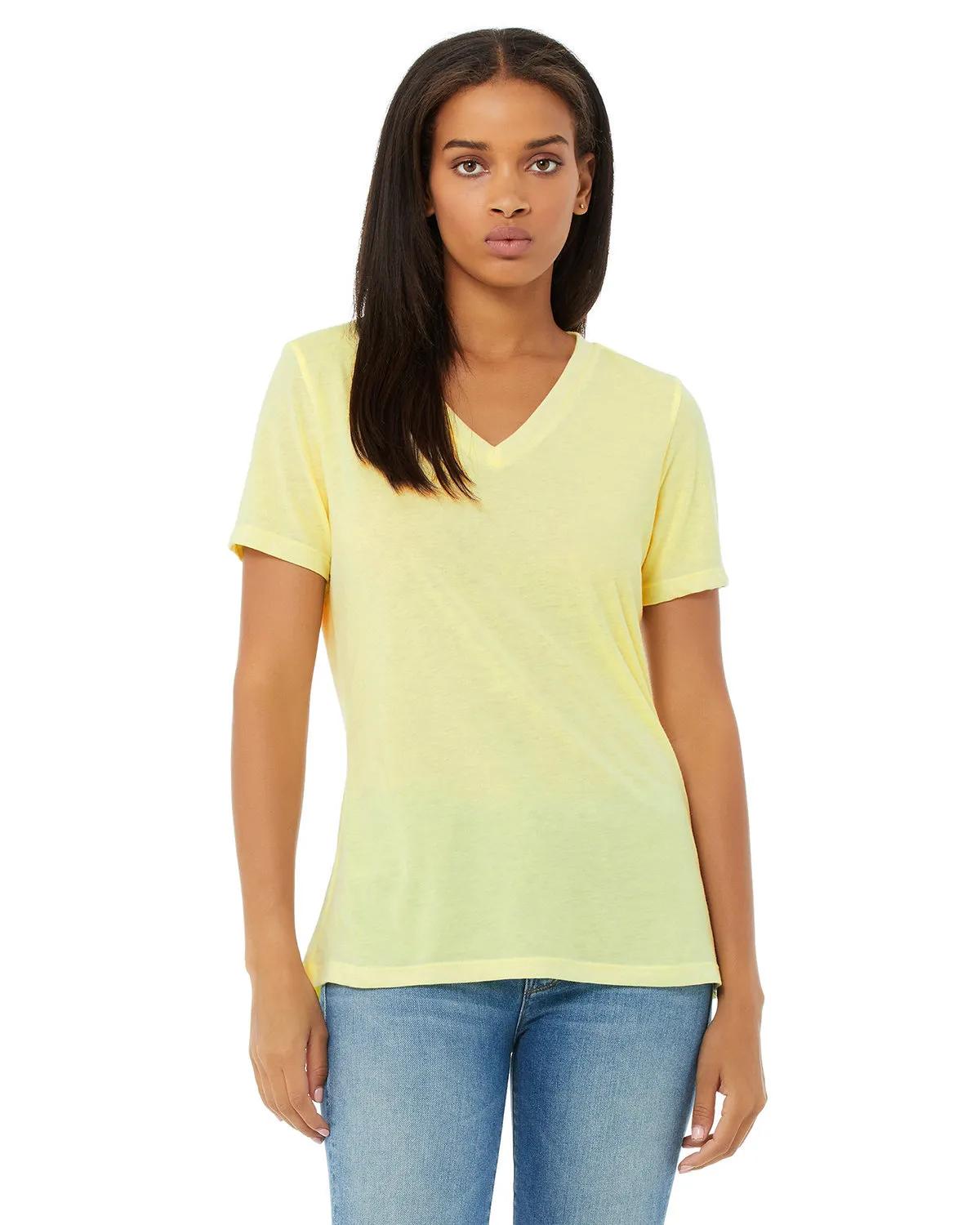 Ladies' Relaxed Triblend V-Neck T-Shirt 5 of 46