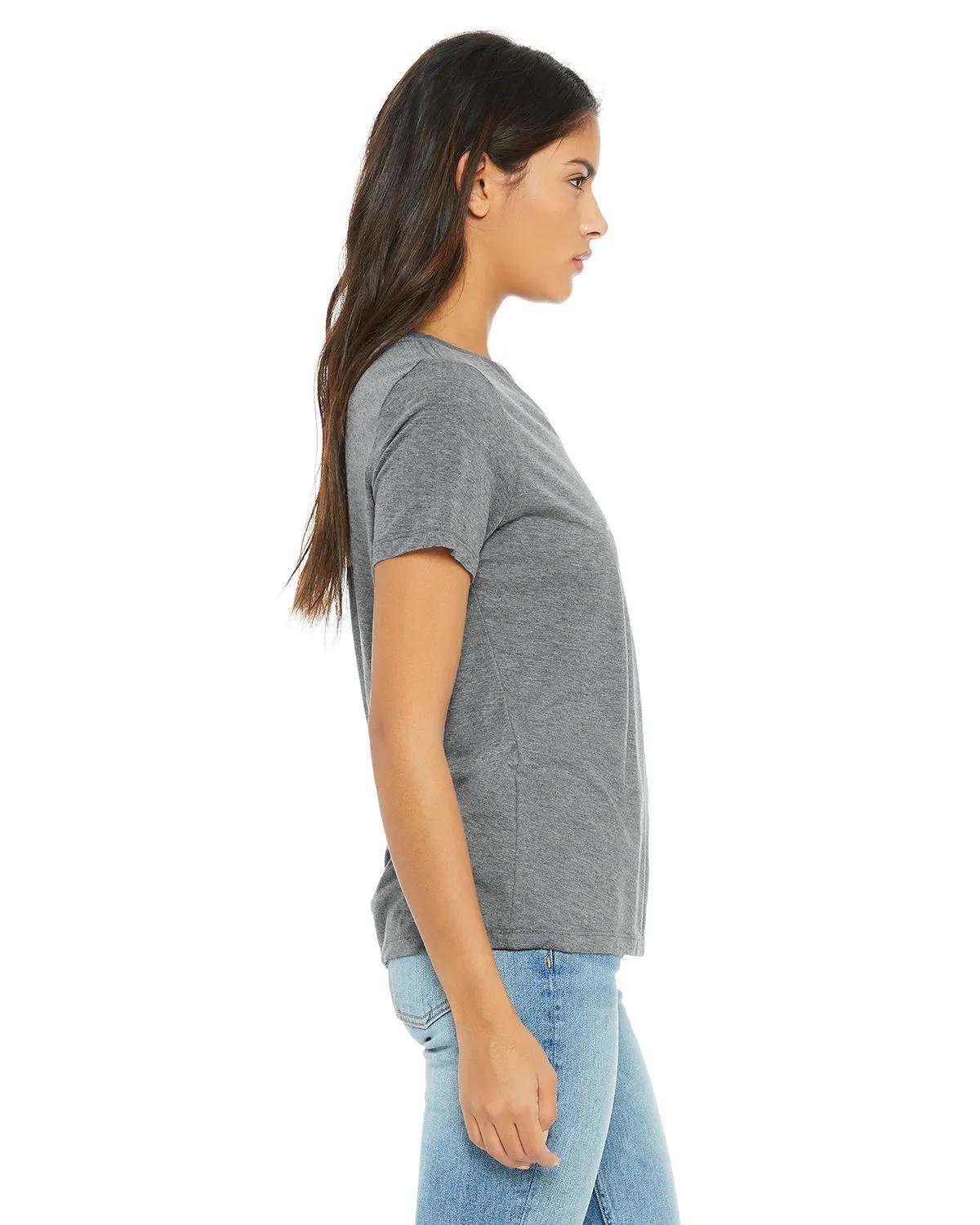 Ladies' Relaxed Triblend V-Neck T-Shirt 38 of 46