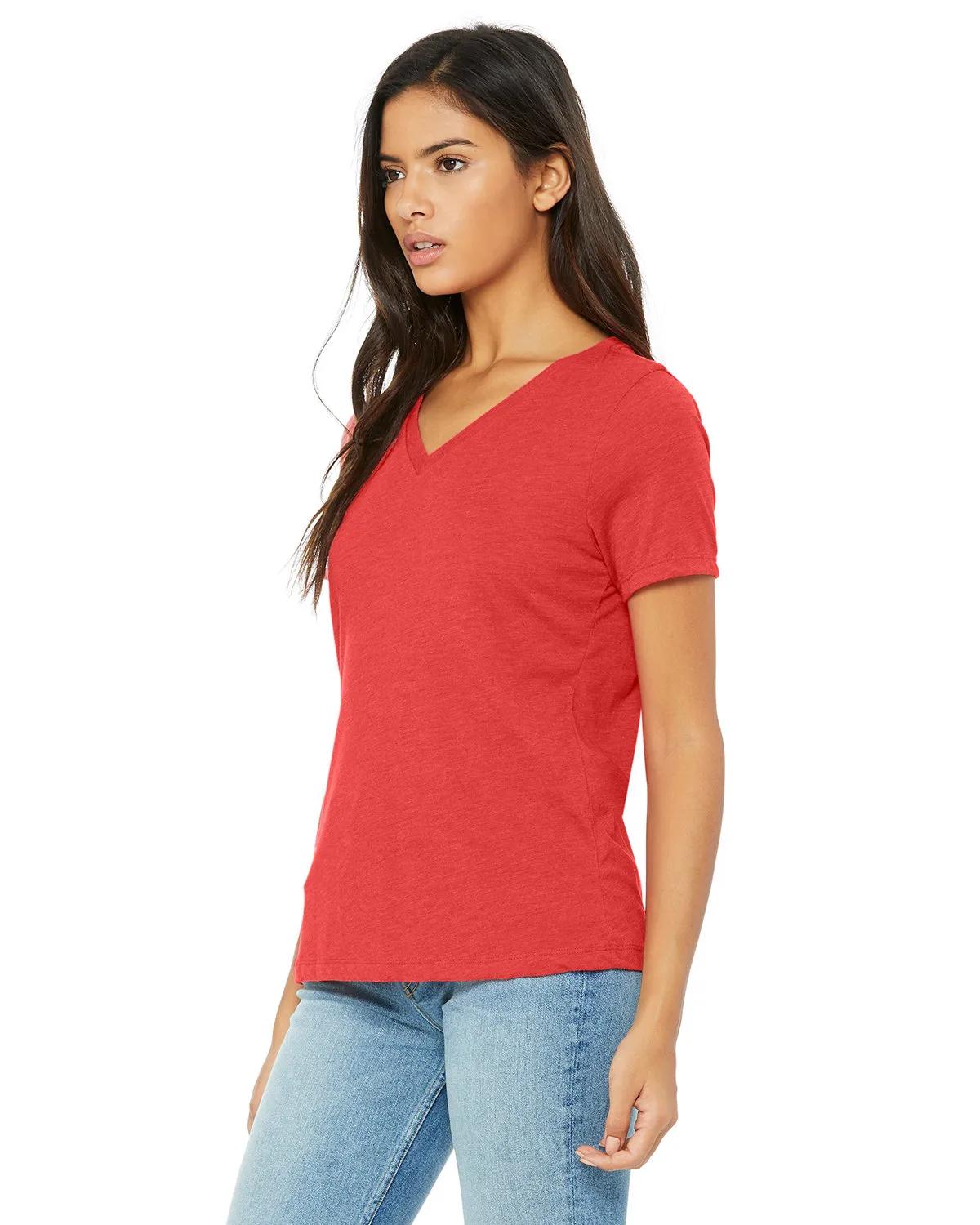 Ladies' Relaxed Triblend V-Neck T-Shirt 17 of 46