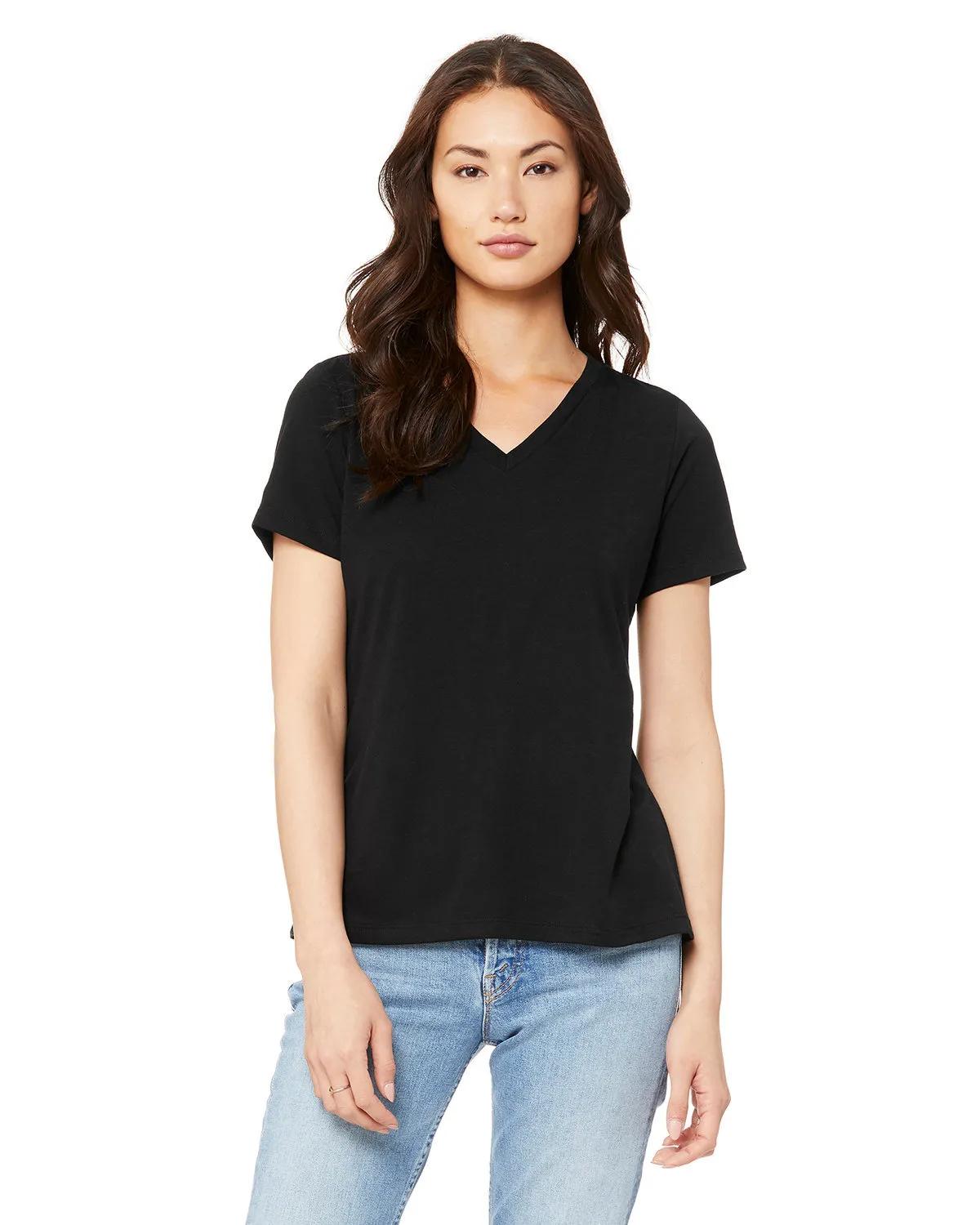 Ladies' Relaxed Triblend V-Neck T-Shirt 9 of 46