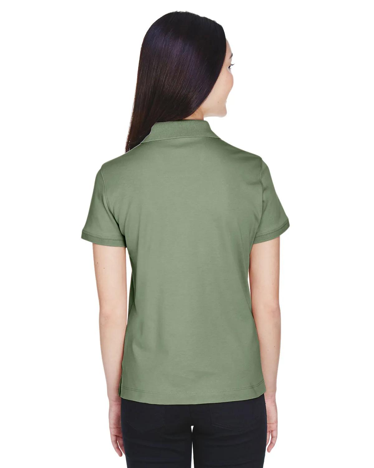 Ladies' Solid Perfect Pima Interlock Polo 2 of 6