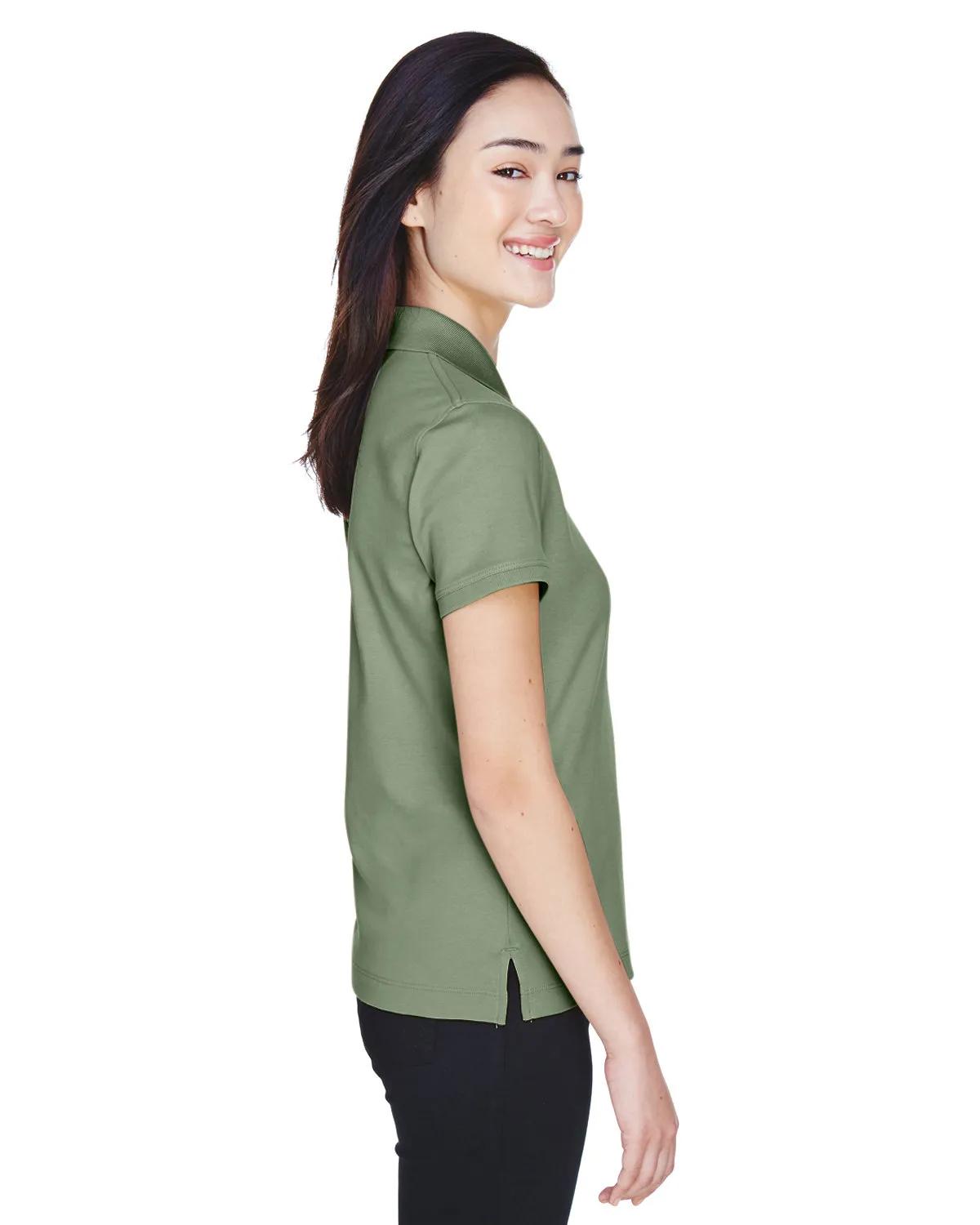 Ladies' Solid Perfect Pima Interlock Polo 2 of 6