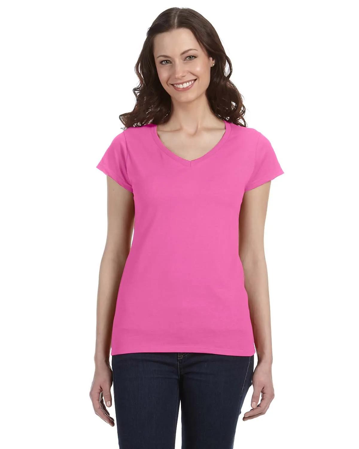 Ladies' SoftStyle® Fitted V-Neck T-Shirt 3 of 29