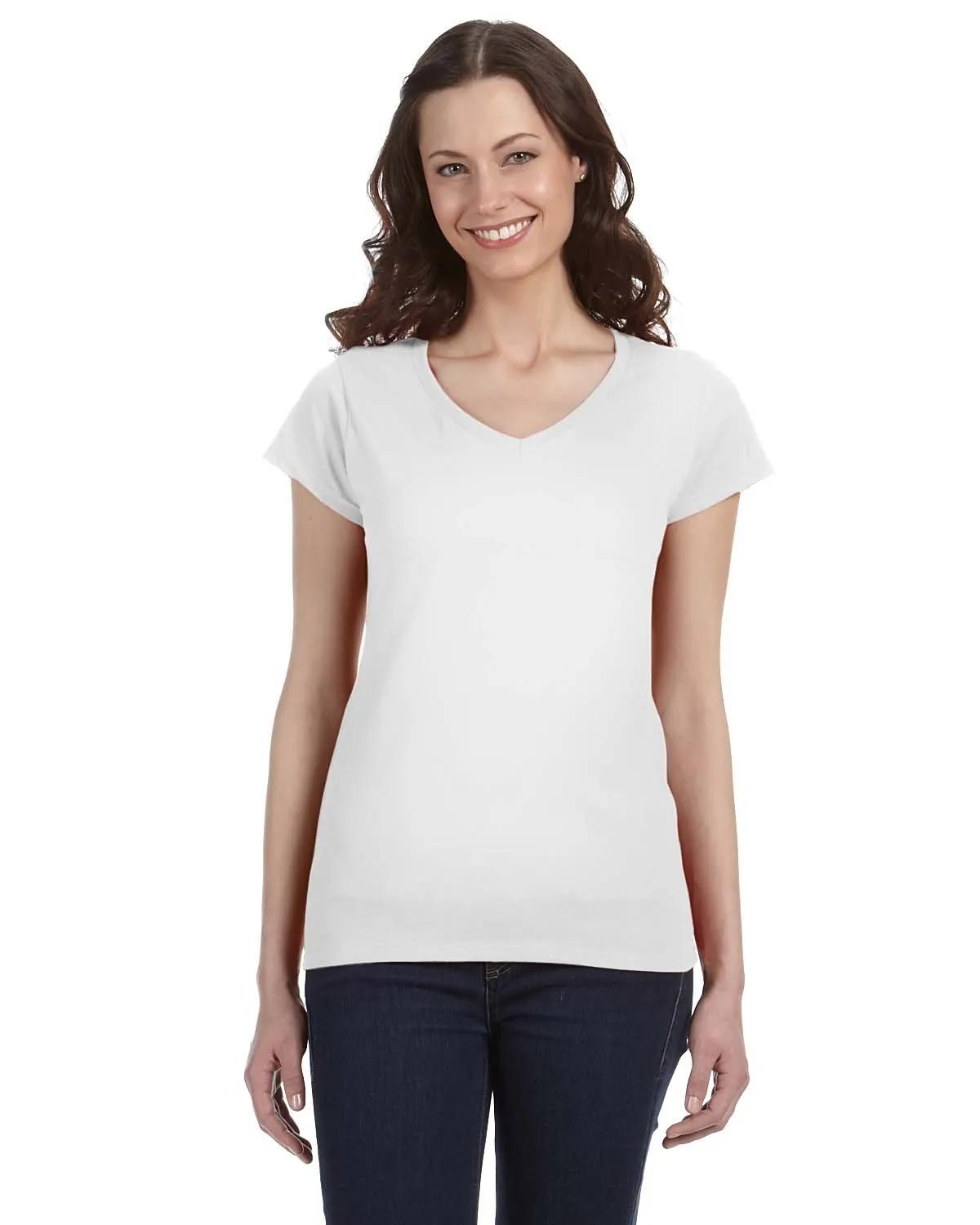 Ladies' SoftStyle® Fitted V-Neck T-Shirt 6 of 29