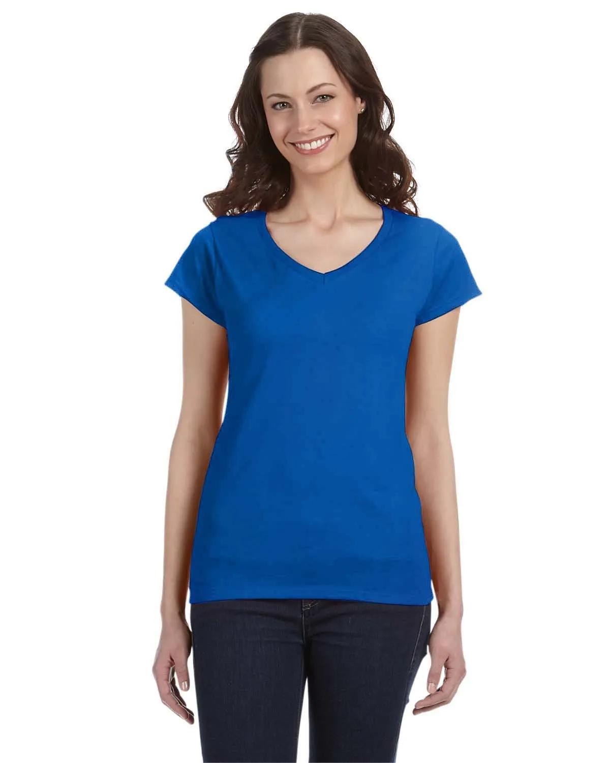 Ladies' SoftStyle® Fitted V-Neck T-Shirt 2 of 29