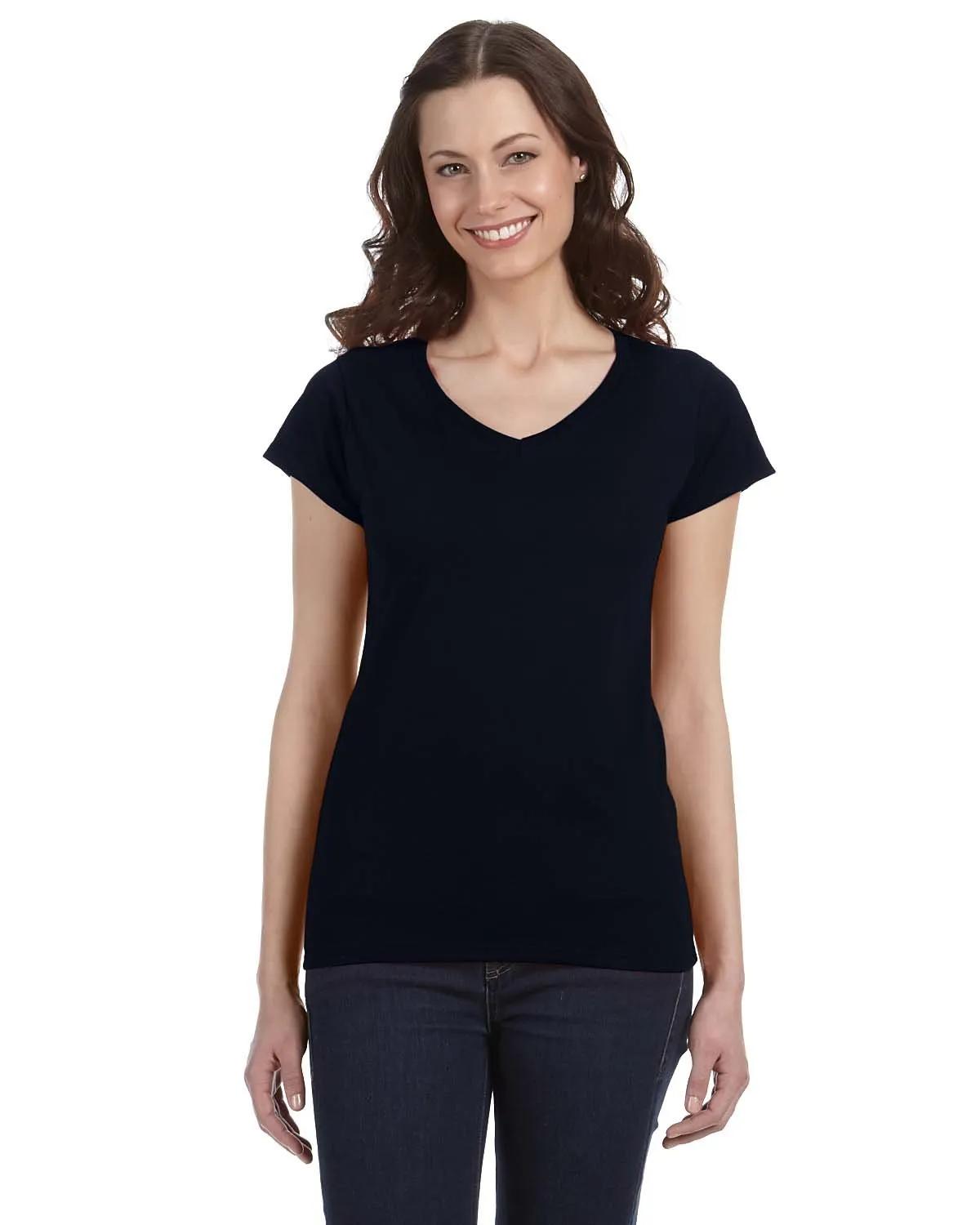 Ladies' SoftStyle® Fitted V-Neck T-Shirt 1 of 29