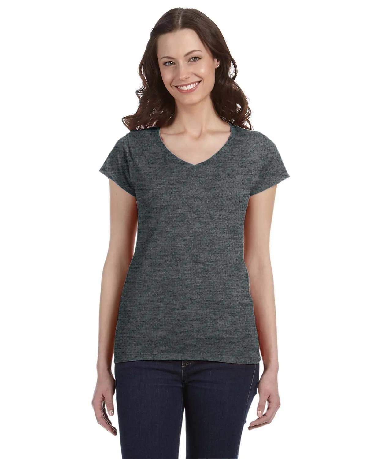 Ladies' SoftStyle® Fitted V-Neck T-Shirt 3 of 29