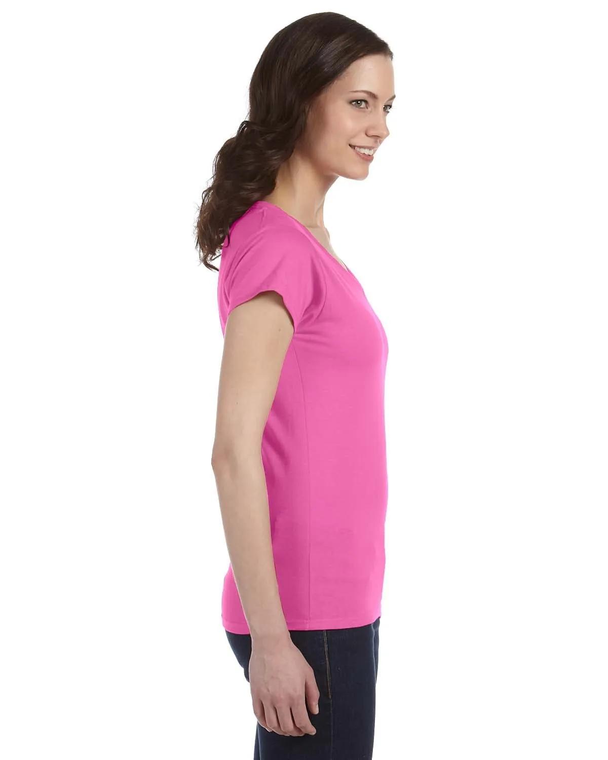 Ladies' SoftStyle® Fitted V-Neck T-Shirt 27 of 29