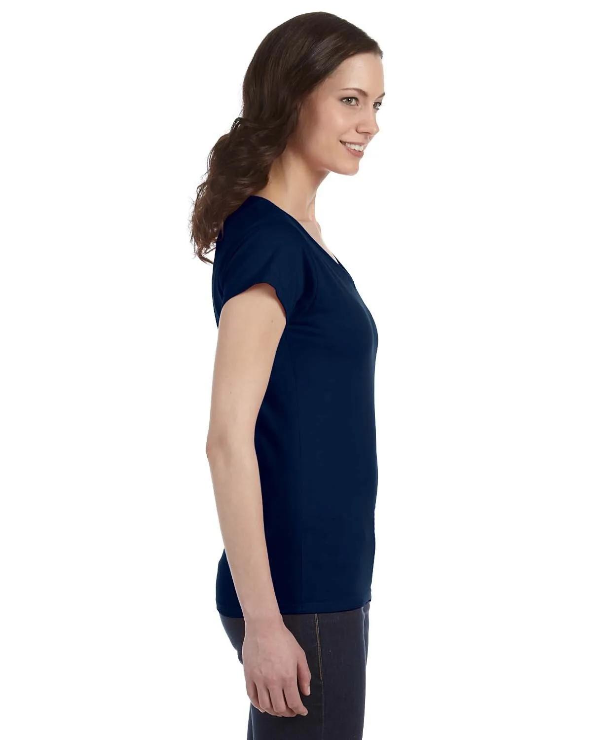 Ladies' SoftStyle® Fitted V-Neck T-Shirt 23 of 29