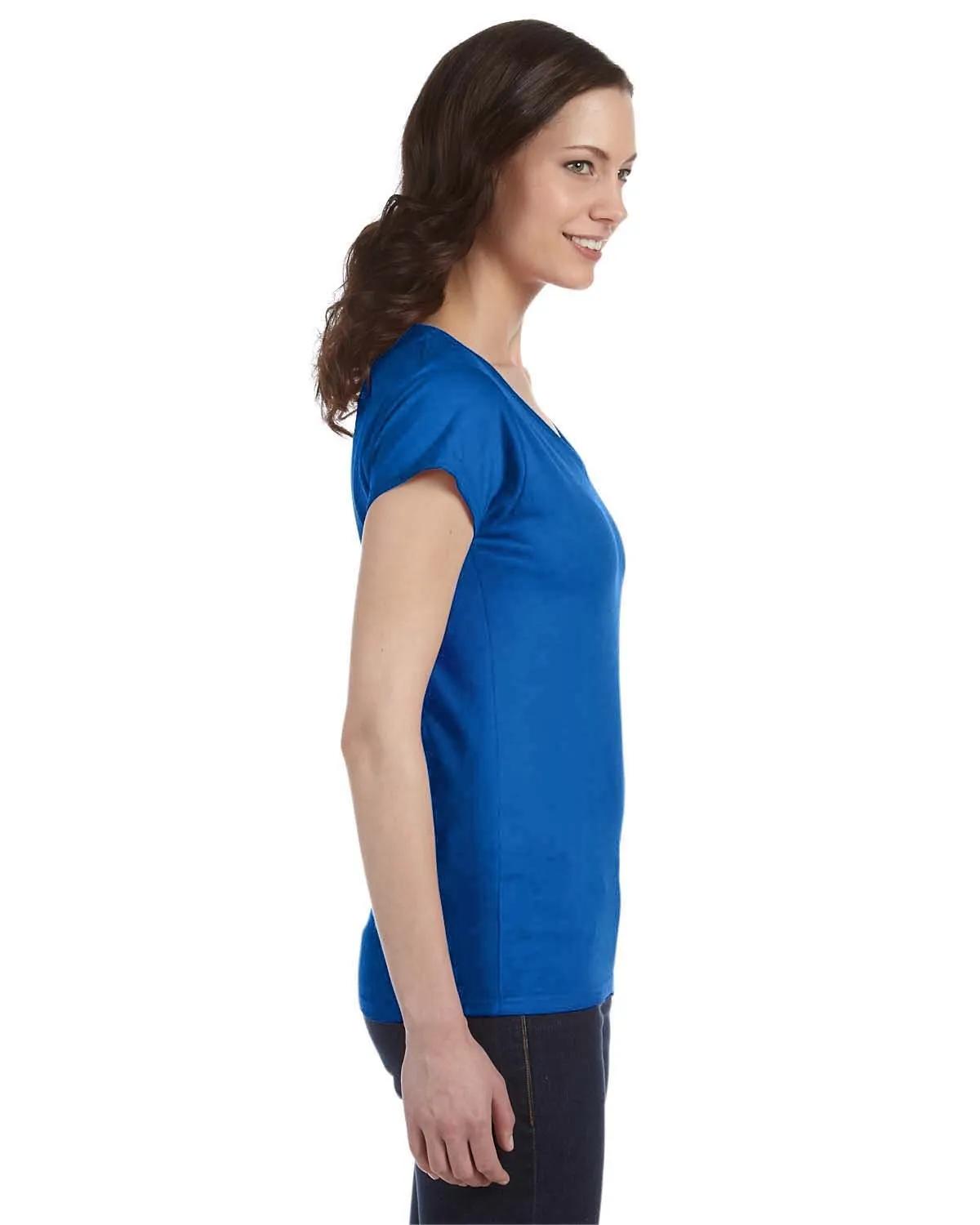 Ladies' SoftStyle® Fitted V-Neck T-Shirt 18 of 29